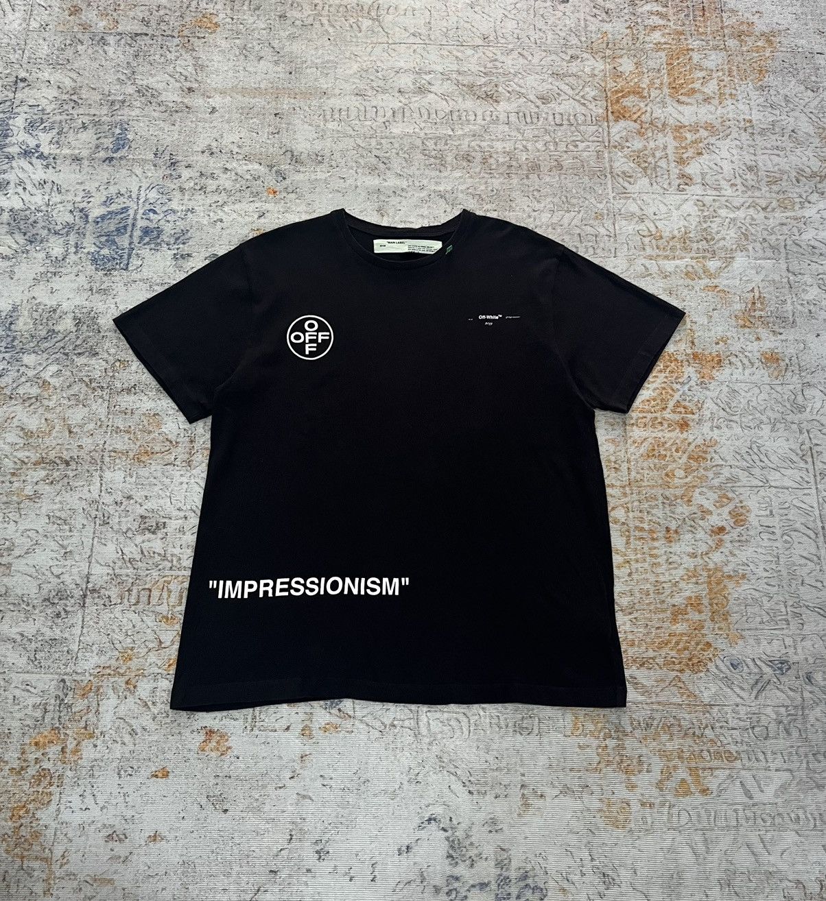 Off-White Off-White SS2019 Stencil “Impressionism” S/S Over Tee Size US XL / EU 56 / 4 - 2 Thumbnail