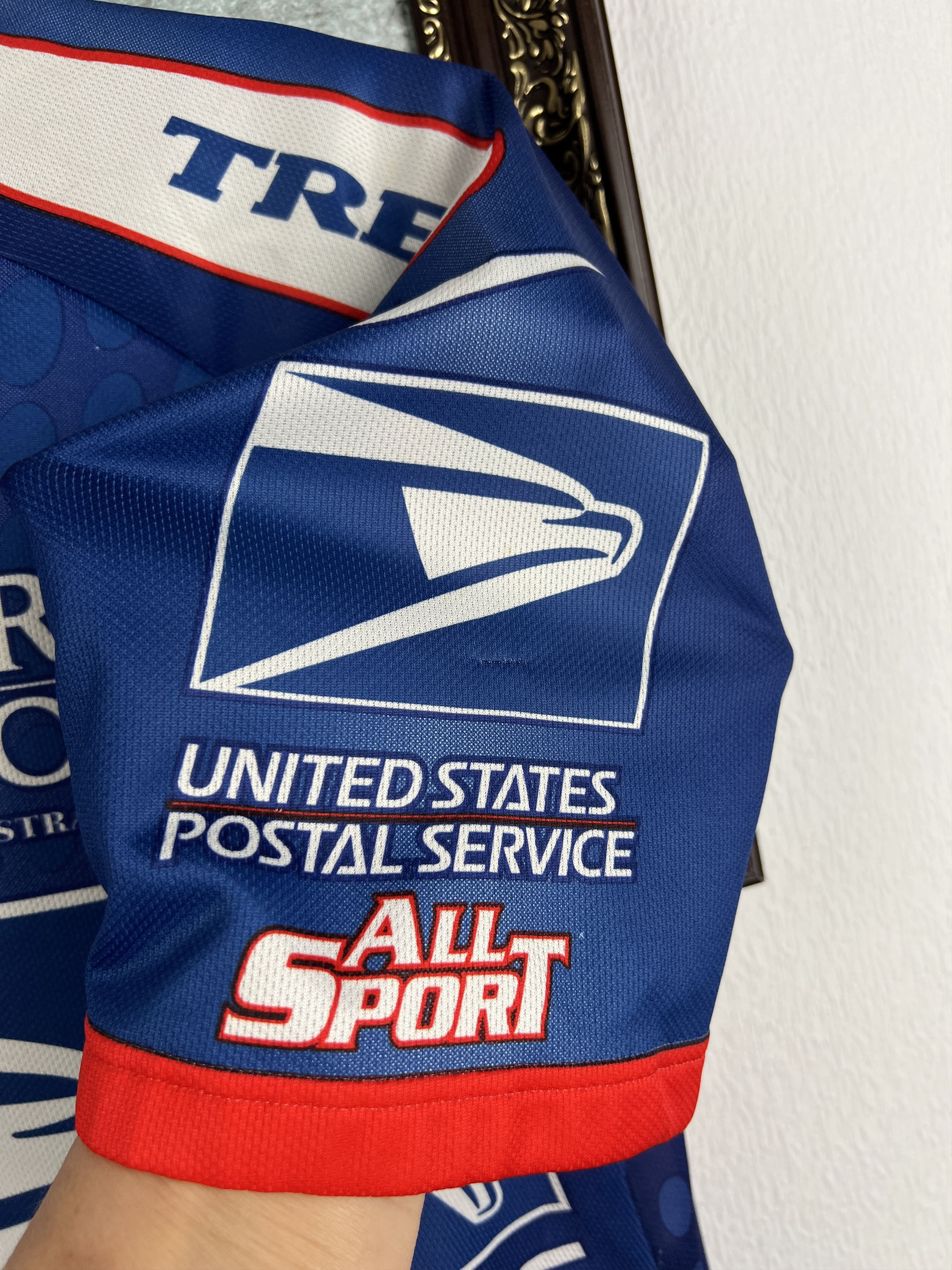 Nike USA Postal Service USPS Cycling Biking Jersey Shirt Size US L / EU 52-54 / 3 - 5 Thumbnail