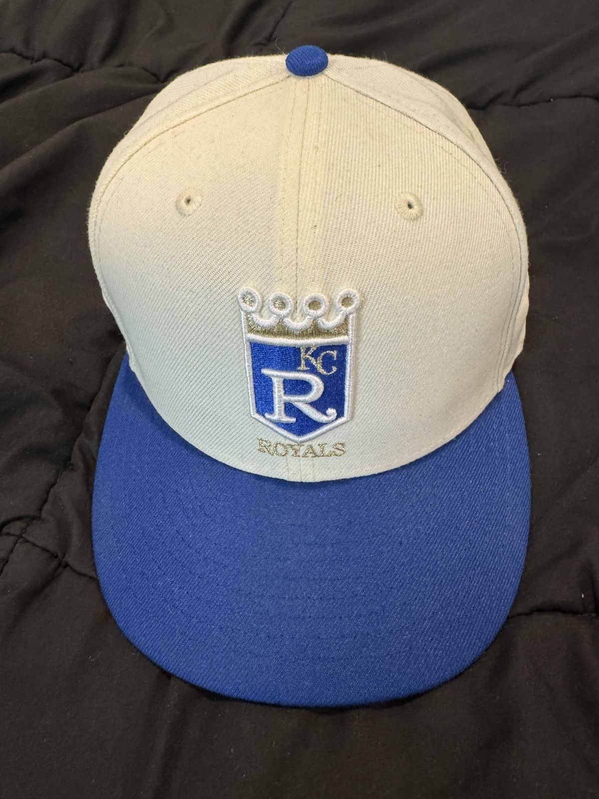 New Era White/Blue Kansas City Royals fitted Size ONE SIZE - 1 Thumbnail
