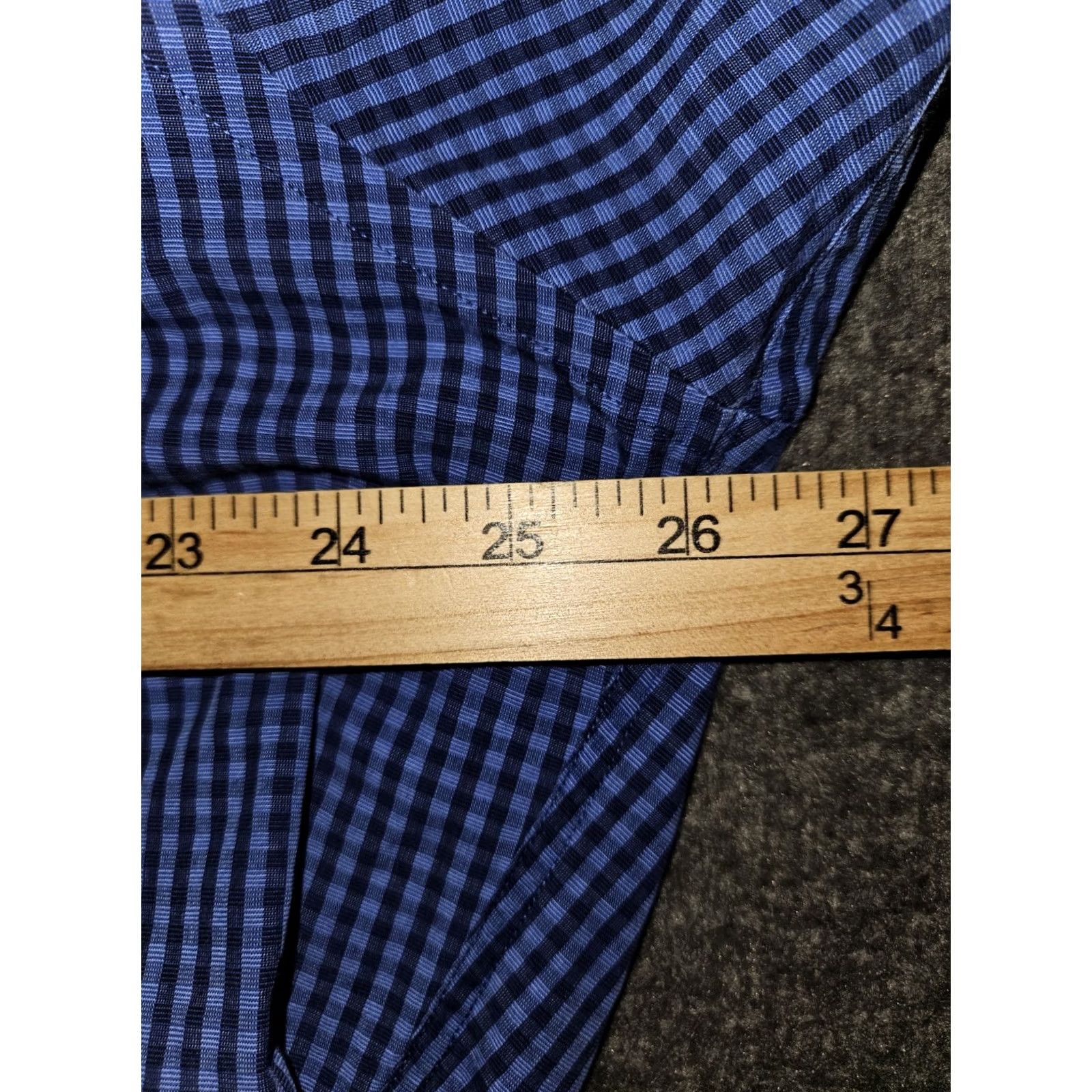 Tommy Hilfiger VINTAGE Tommy Hilfiger Button-Up Shirt Men's 16.5 34-35 Blue Check Long Sleeve Size US XL / EU 56 / 4 - 3 Thumbnail
