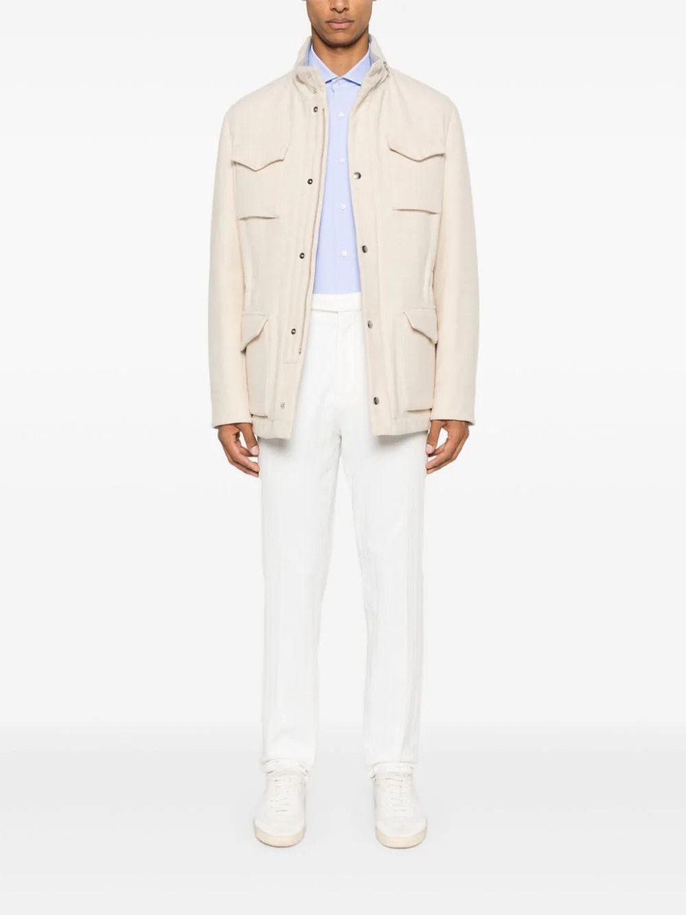 Brunello Cucinelli o1mle1024 Outerwear Jacket in Beige Size US M / EU 48-50 / 2 - 2 Thumbnail