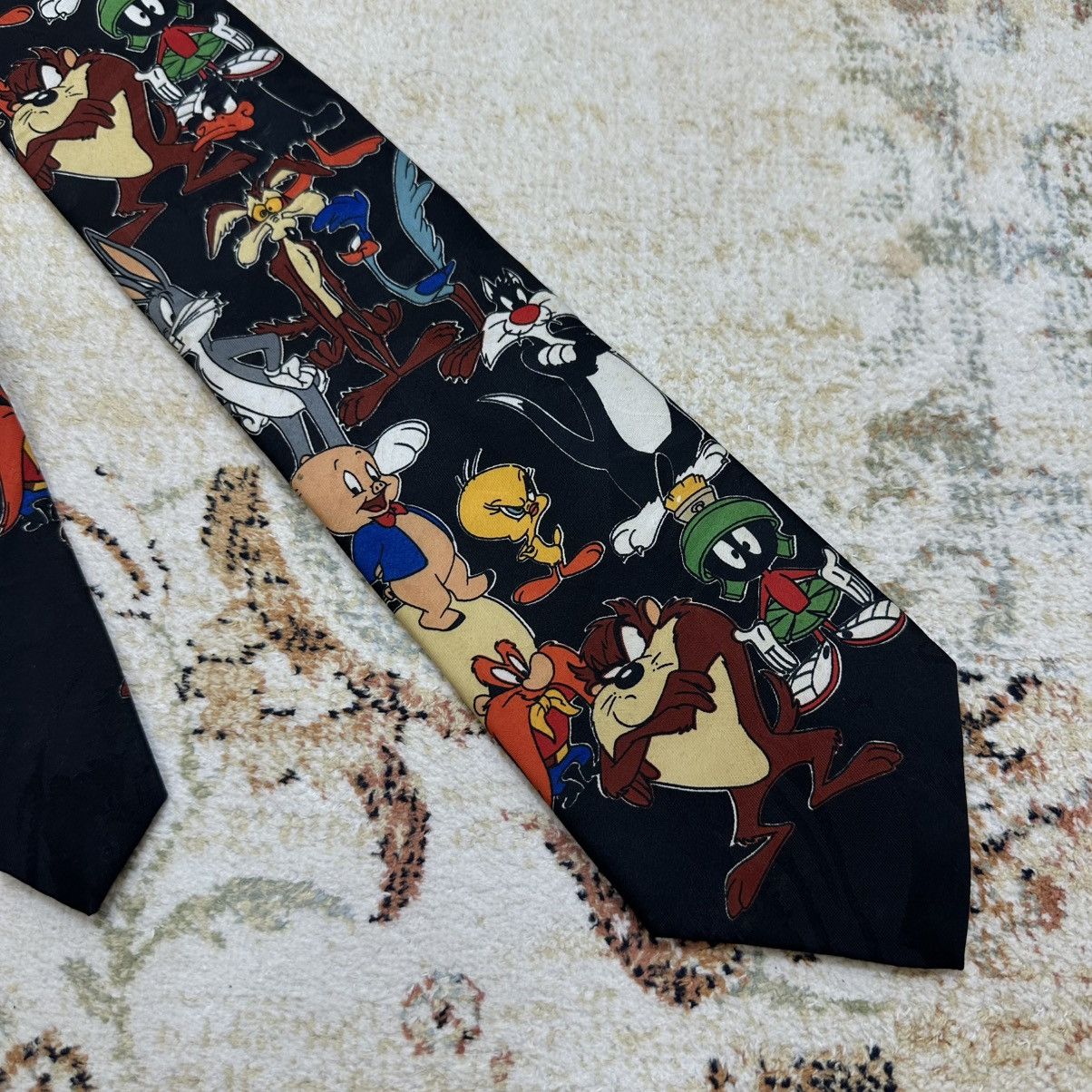 Cartoon Network Vintage Warner Bros Looney Tunes Cartoon Streetwear Tie 90s Size ONE SIZE - 3 Thumbnail