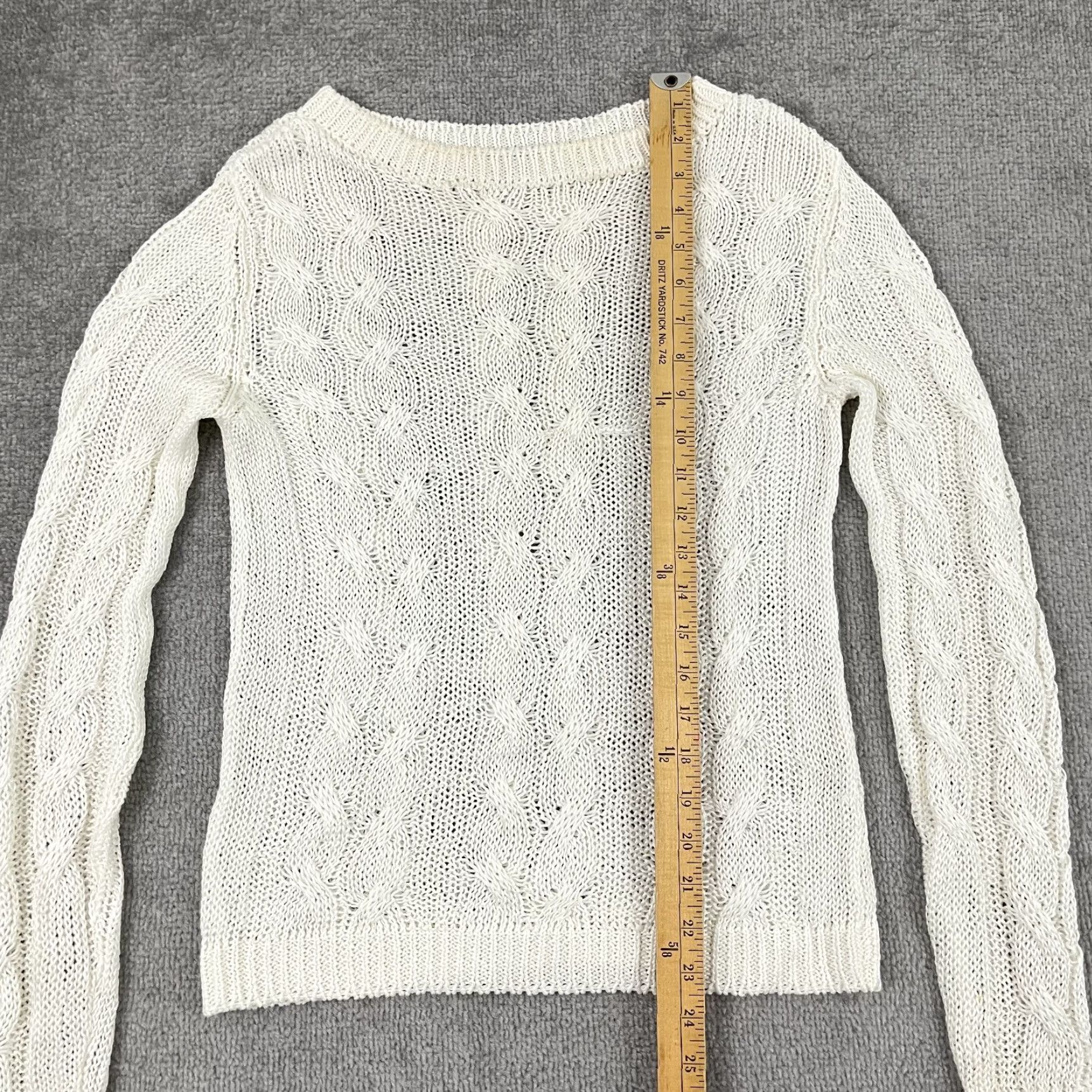 Vintage 100% Capri Sweater Womens Small White Knit Pullover Long Sleeve Minimal Classic Size S / US 4 / IT 40 - 3 Thumbnail