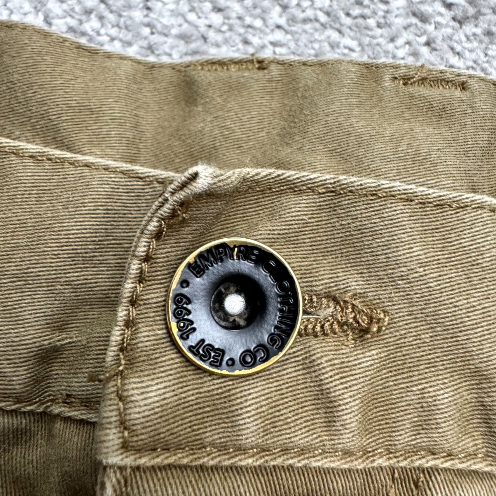 Empyre Empyre Skeletor Slim Straight Chino Pants Mens 34 Khaki Green 31 Inseam Pockets Vintage No Size US 34 / EU 50 - 4 Thumbnail