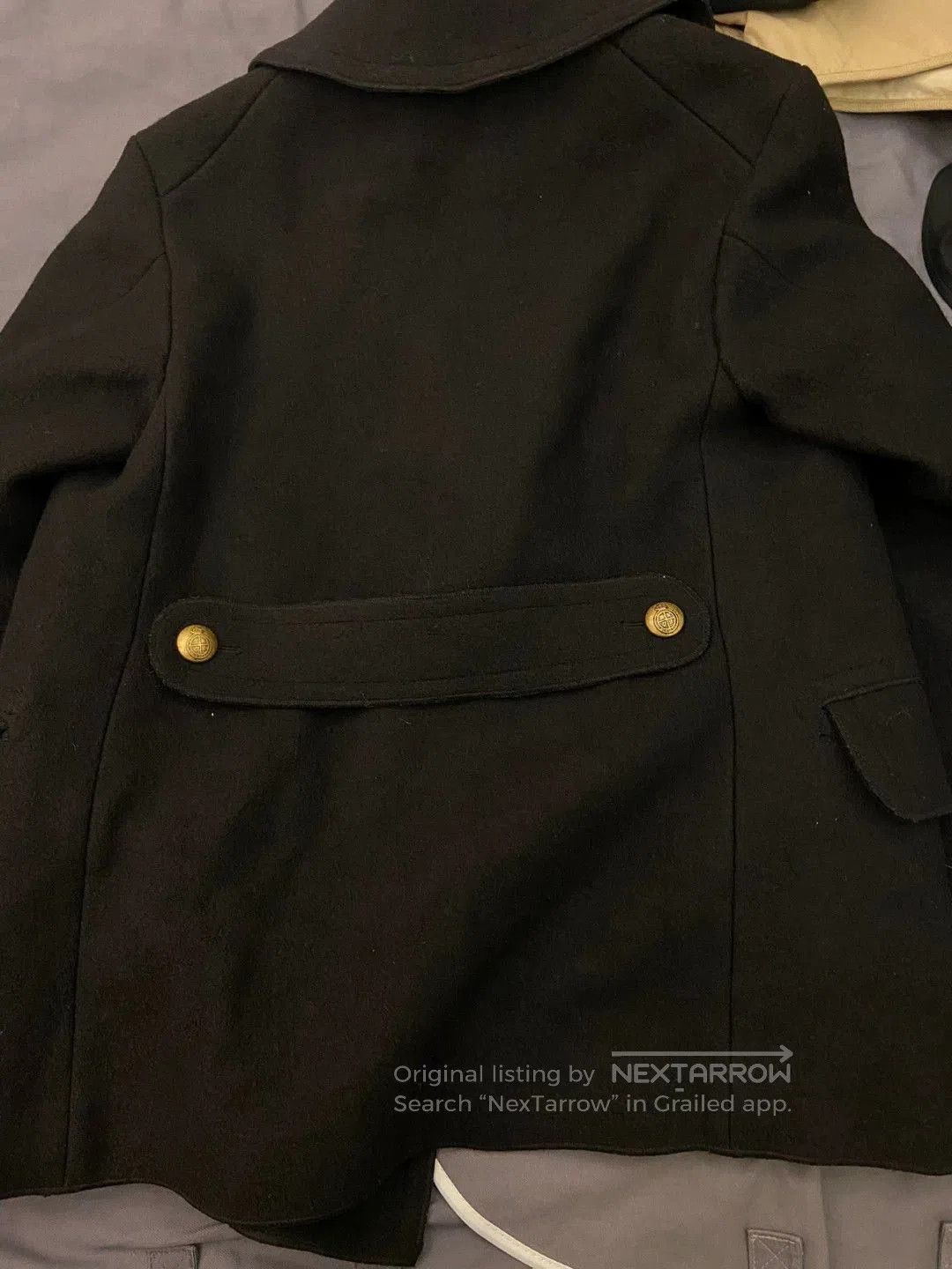 Burberry black wool coat with removable fur collar. Size US M / EU 48-50 / 2 - 2 Thumbnail