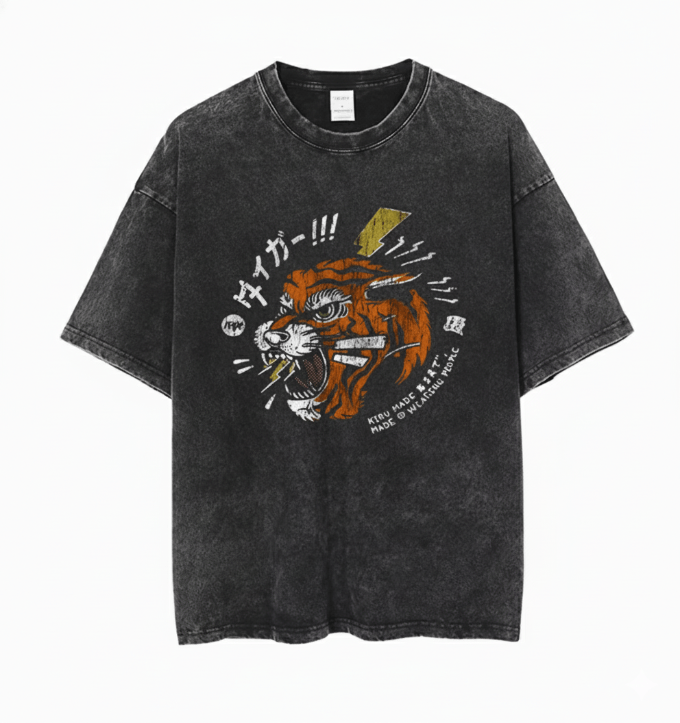 Other Y2K Streetwear Japan Tiger Print Washed T-Shirt Size US S / EU 44-46 / 1 - 1 Thumbnail