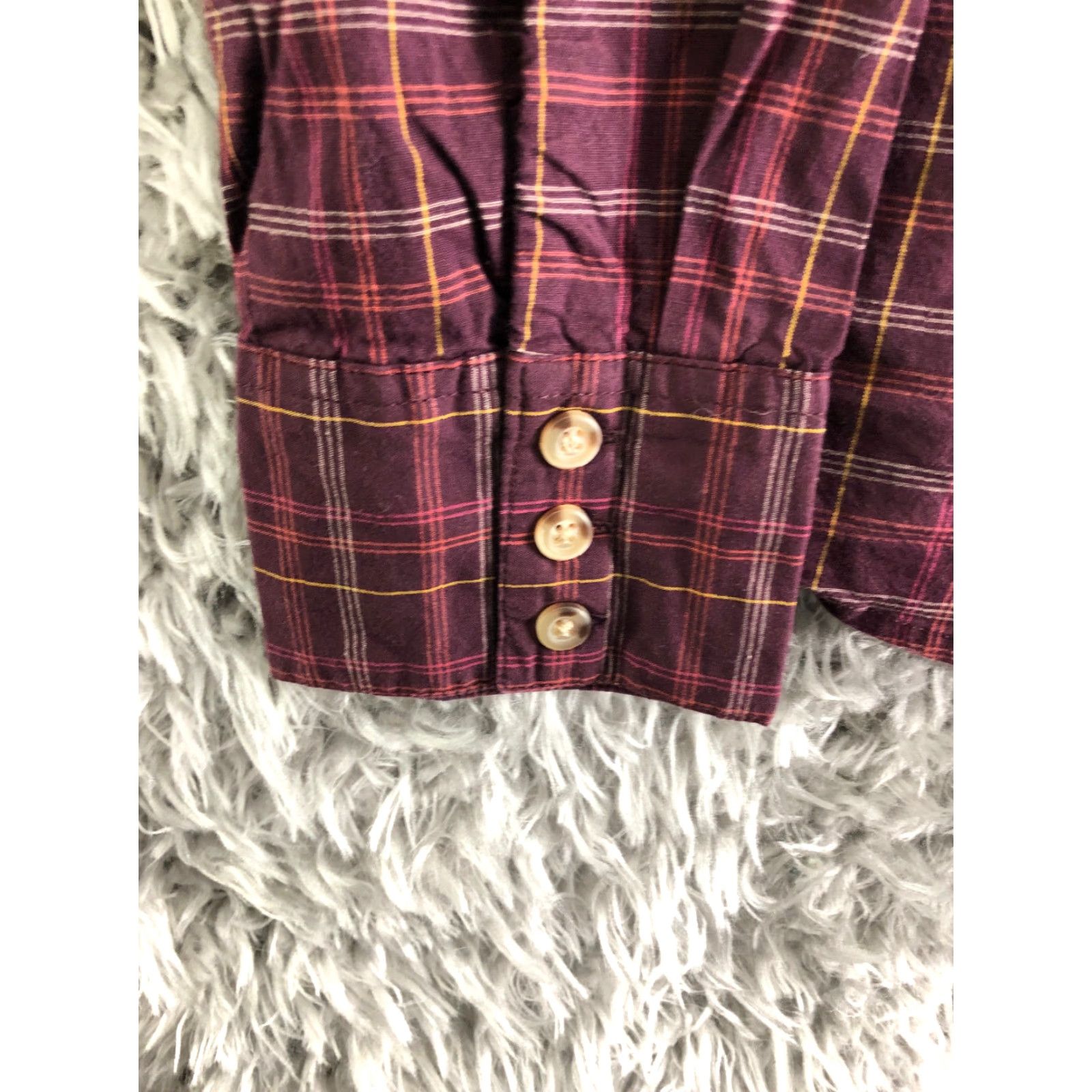Vintage North Crest Mens M Red Plaid Long Sleeve Button Up Spread Collar Shirt Size US M / EU 48-50 / 2 - 2 Thumbnail