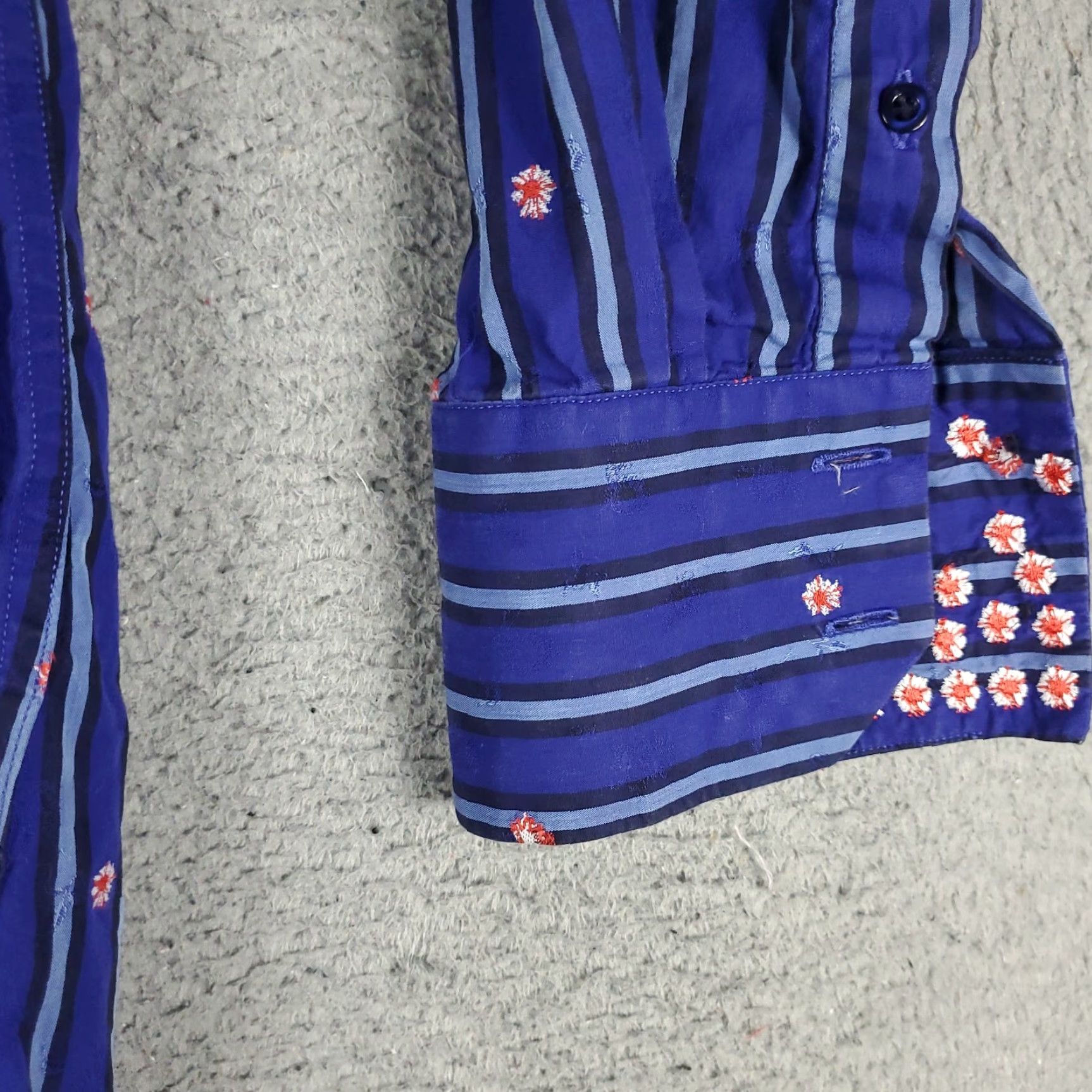 Robert Graham VINTAGE Robert Graham Shirt Mens Large Blue Striped Button-Up Long Sleeve Casual Button-Up 90s Modern Preppy Mens Size US L / EU 52-54 / 3 - 5 Thumbnail