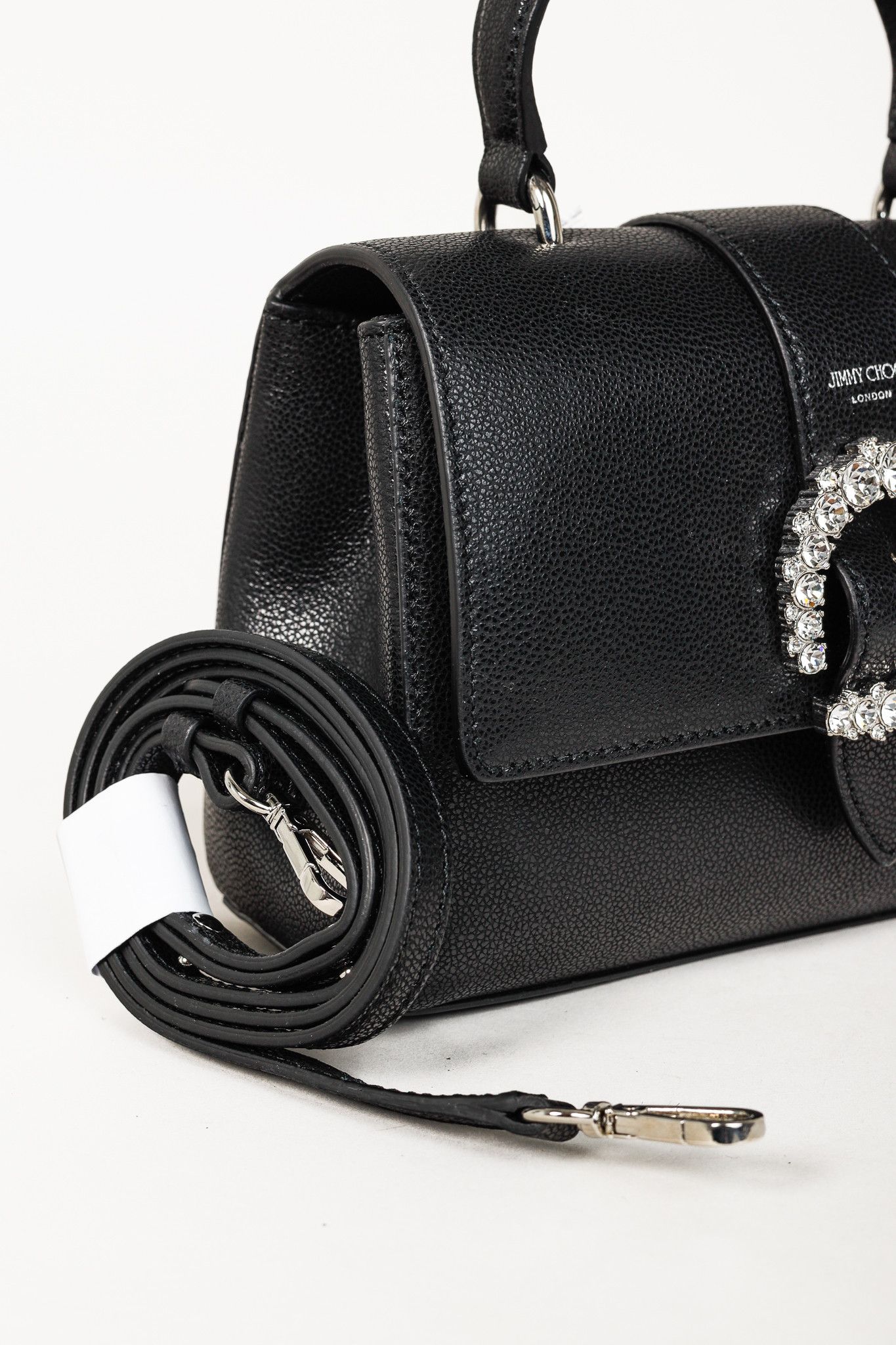 Jimmy Choo Jimmy Choo Cheri Soft Grainy Leather Crystal-Buckle Bag Size ONE SIZE - 6 Thumbnail