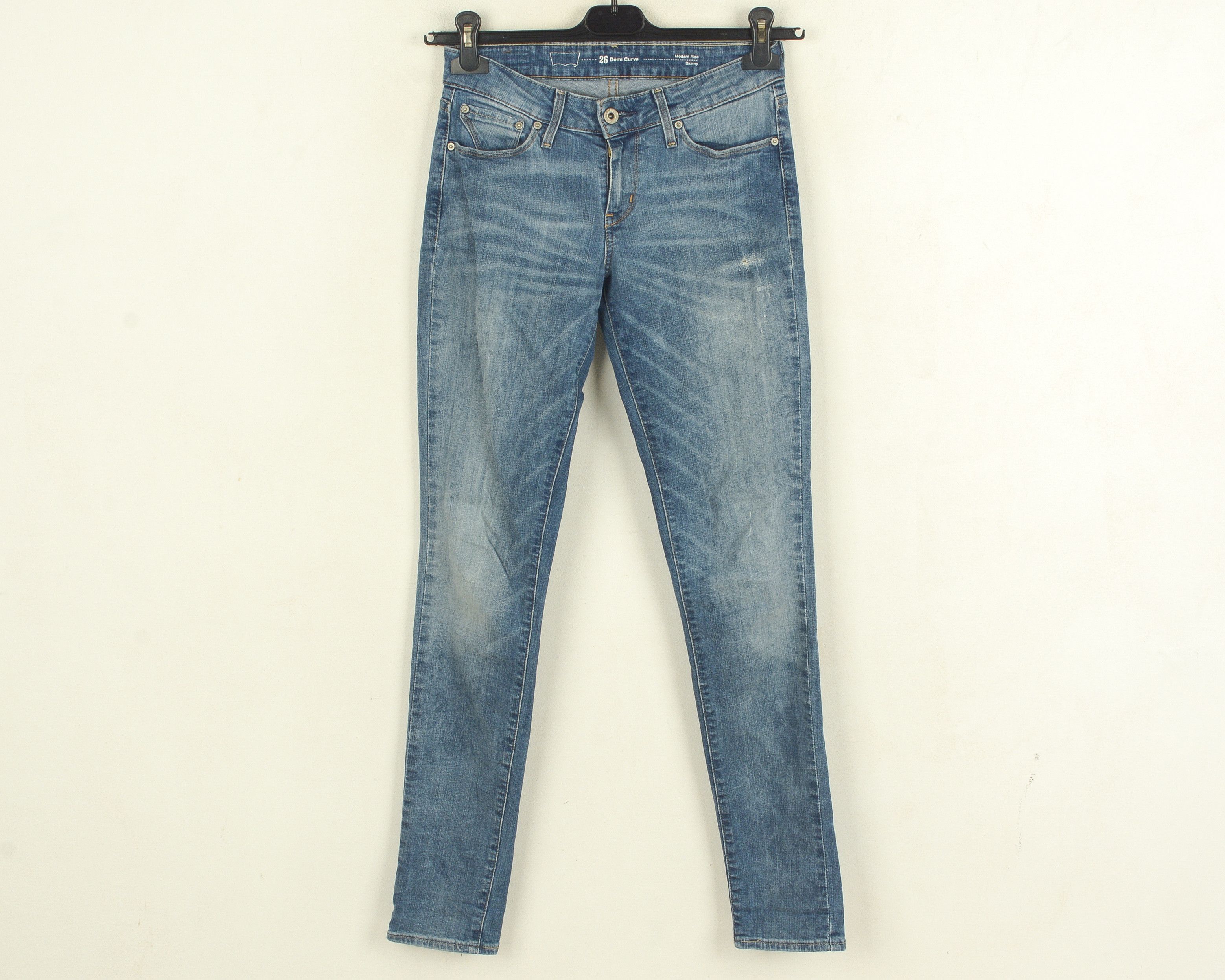 Levi's Demi Curve Modern Rise Skinny Jeans Women W26 L32 Trousers Size 26" / US 2 / IT 38 - 1 Thumbnail