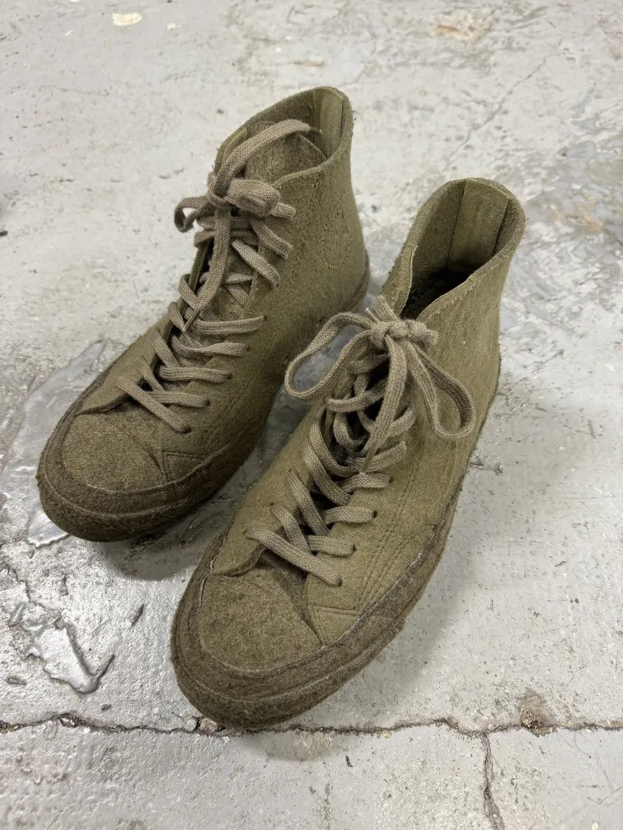 JW Anderson JW Anderson Converse Green High Mohair Shoes Size US 9 / IT 39 - 9 Thumbnail