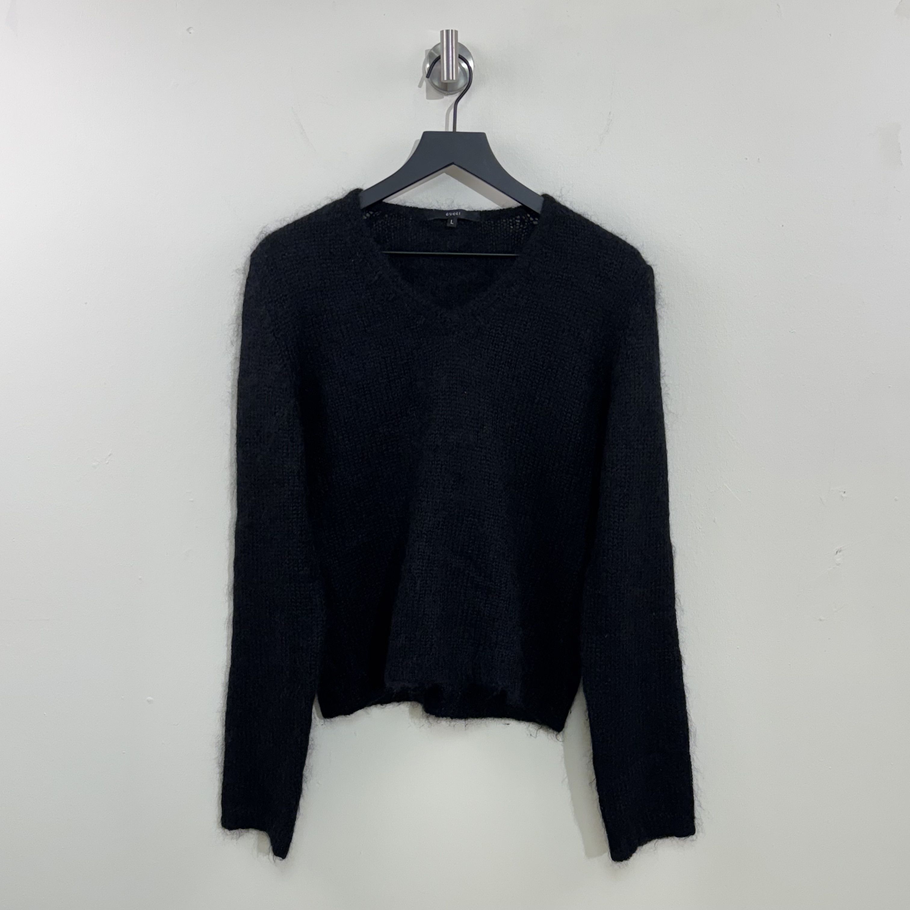 Gucci Gucci Mohair V-Neck Sweater Size US L / EU 52-54 / 3 - 1 Thumbnail