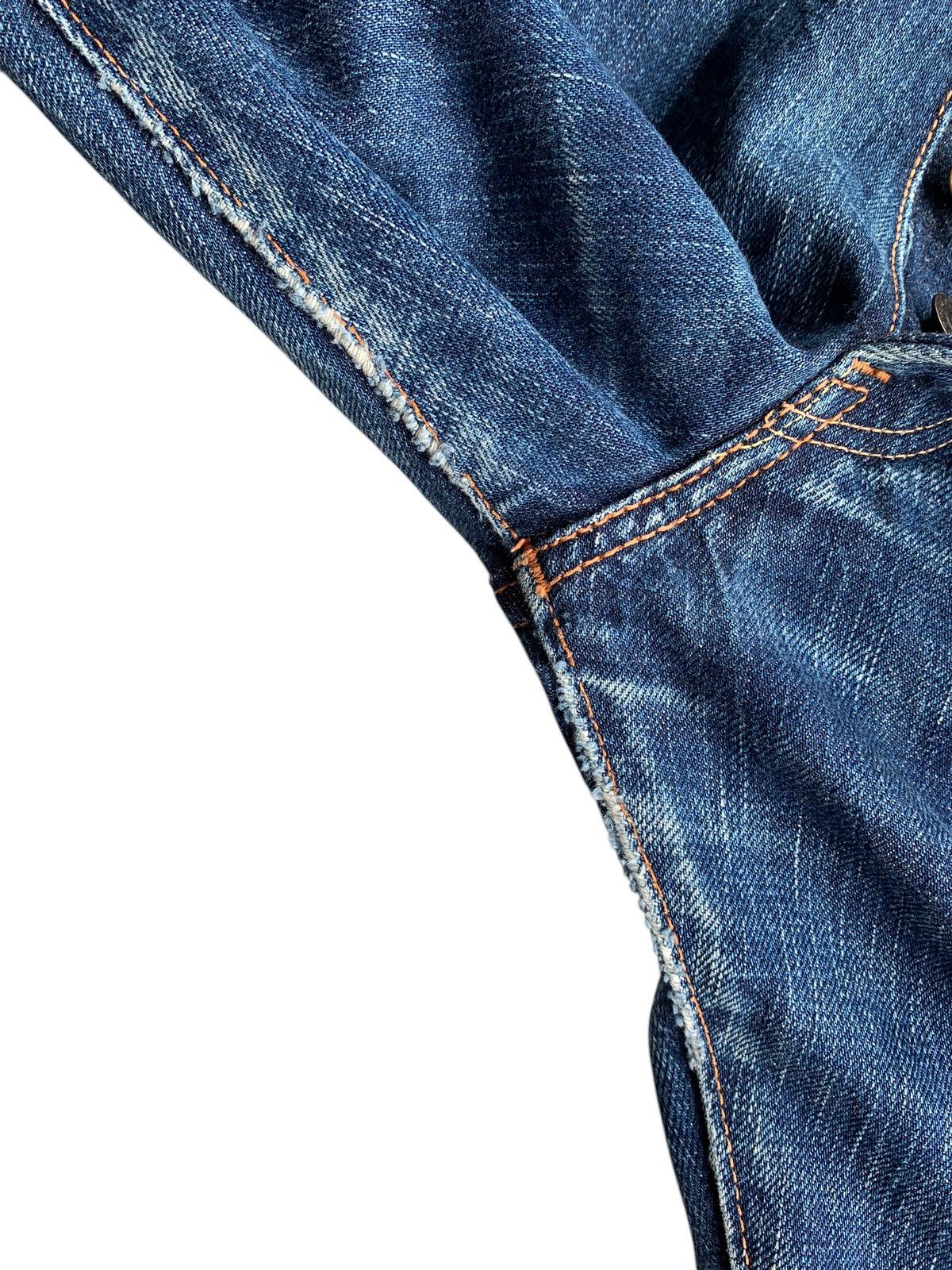 Full Count & Co. FULL COUNT SELVEDGE BUTTON FLY FADED DISTRESSED DENIM Size US 31 - 17 Thumbnail