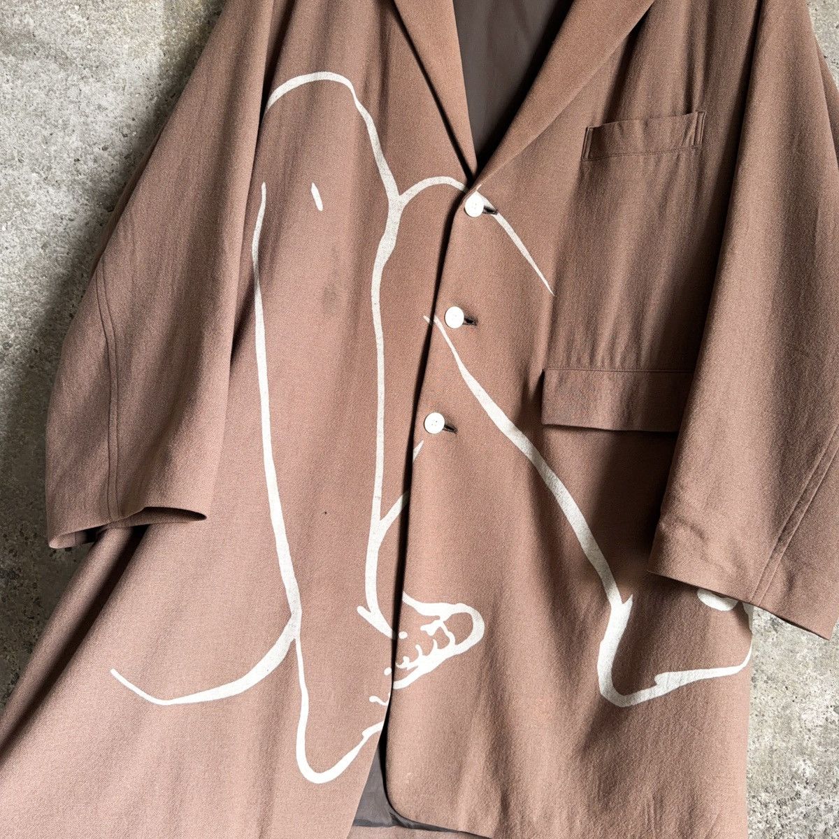 Yohji Yamamoto Yohji Yamamoto Pour Homme RUNWAY AW17 Discharge Wool Coat Size US XL / EU 56 / 4 - 3 Thumbnail