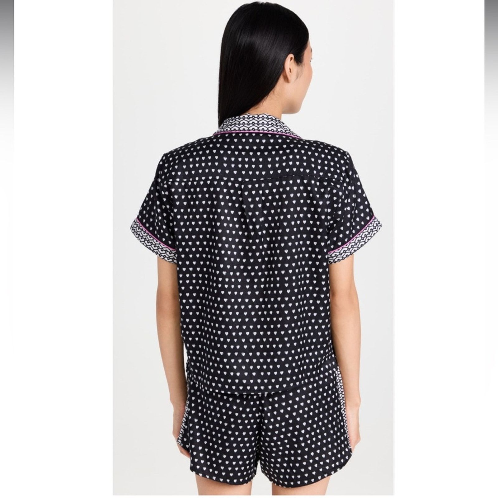 Other Lele Sadoughi x Roller Rabbit Heart Print Pajama Set Sz L Size L / US 10 / IT 46 - 2 Thumbnail