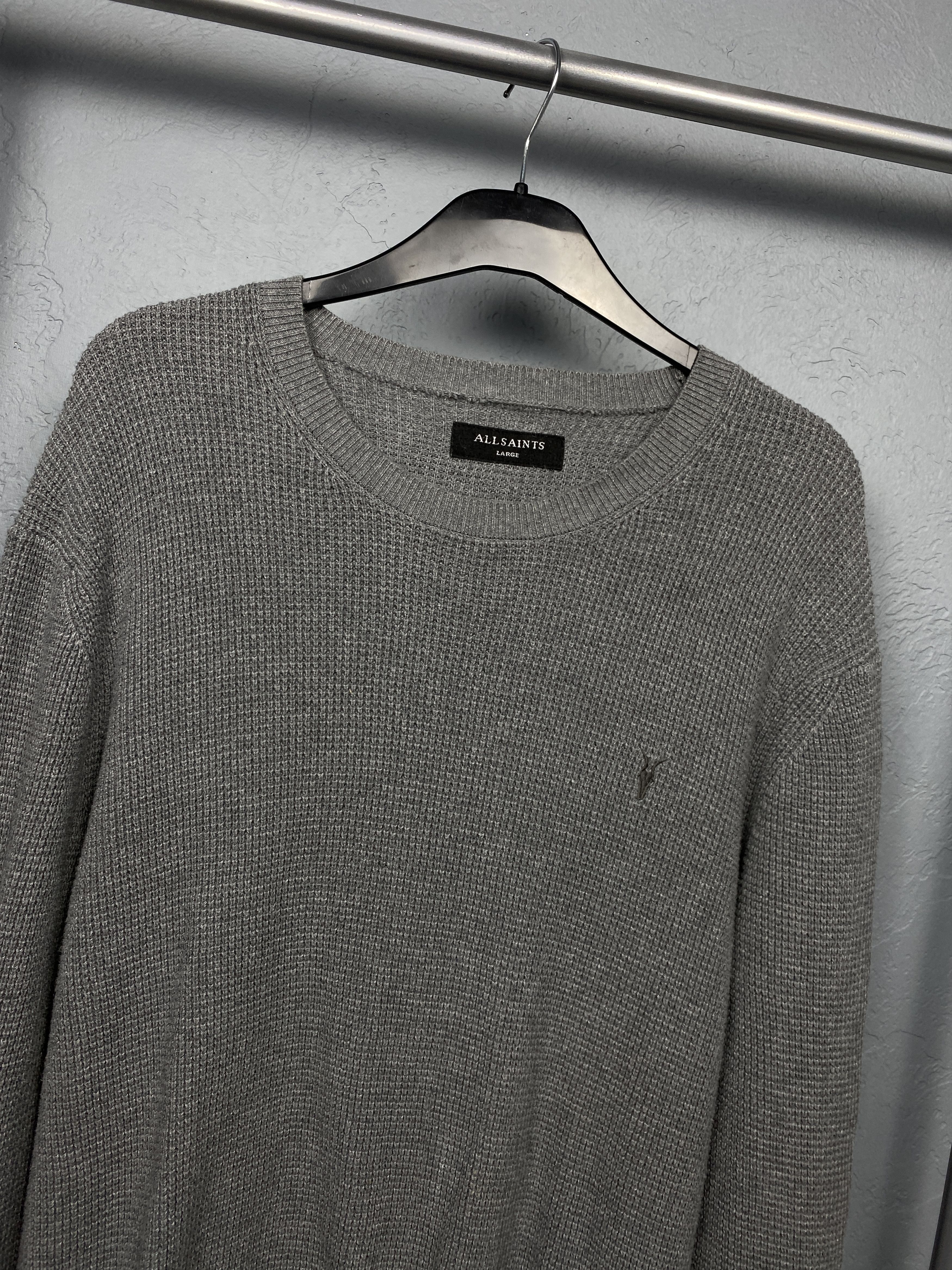 Allsaints Allsaints Mens Rias Crew Neck Knit Sweater Y2K Size US L / EU 52-54 / 3 - 2 Thumbnail