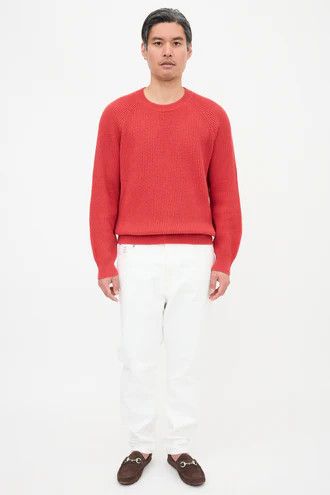 Brunello Cucinelli o1y0526 Crewneck Sweater in Red Size US S / EU 44-46 / 1 - 3 Thumbnail