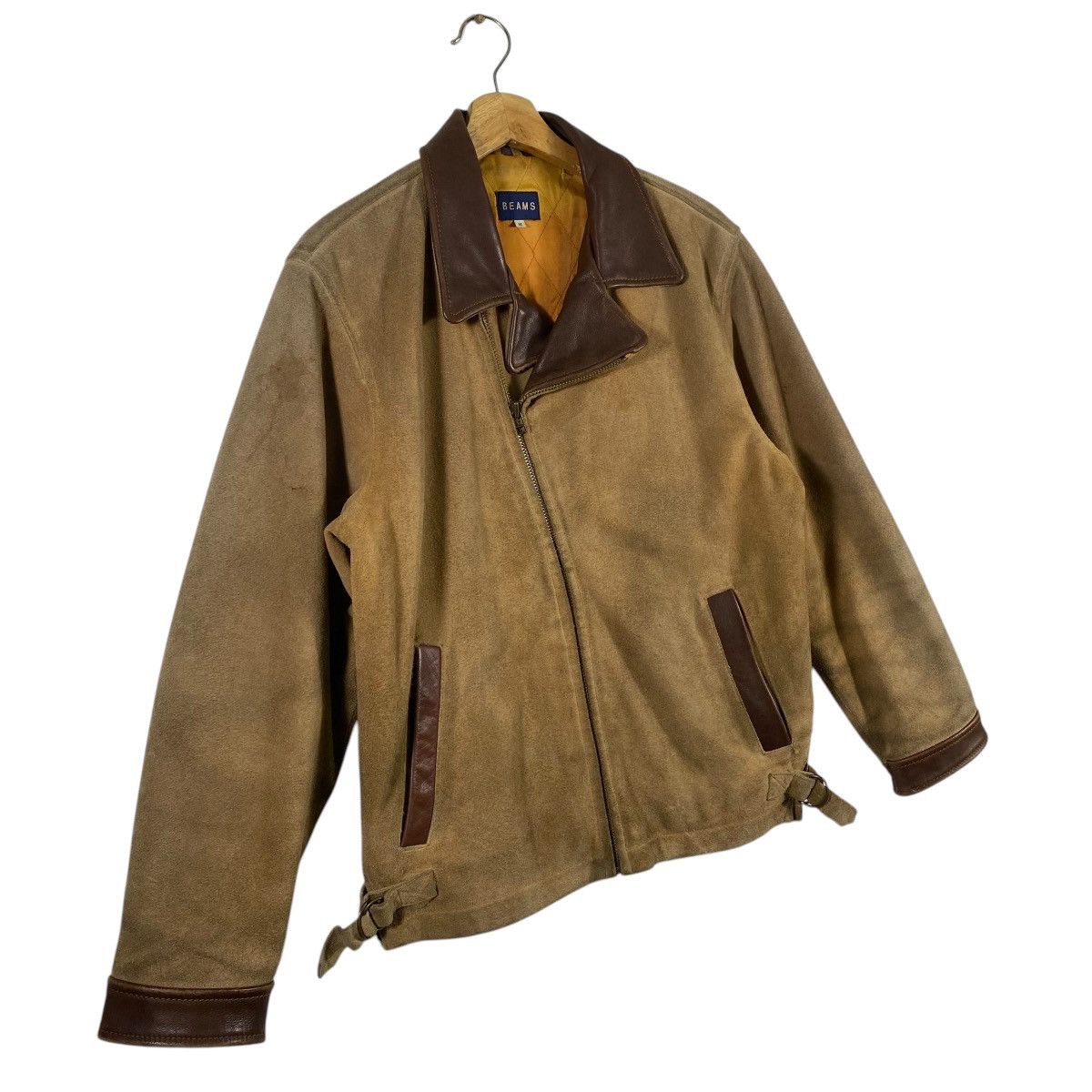 Beams Japan × Vintage Vintage 90s Beams Suede Leather Zipper Jacket M Size Size US M / EU 48-50 / 2 - 3 Thumbnail