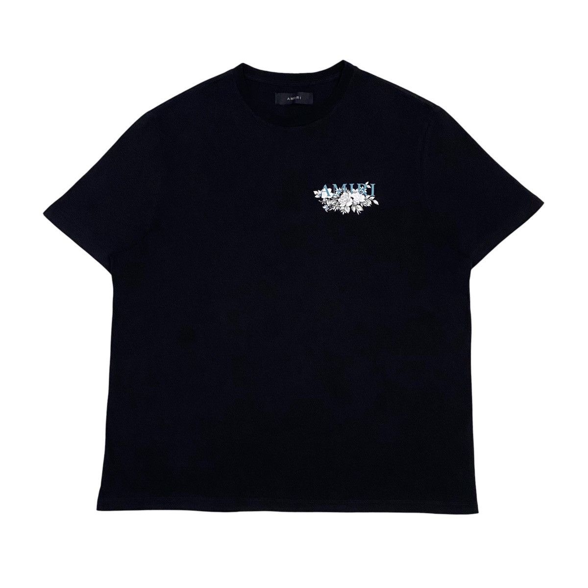 Amiri Amiri Floral Logo Black T-Shirt Size US L / EU 52-54 / 3 - 3 Thumbnail