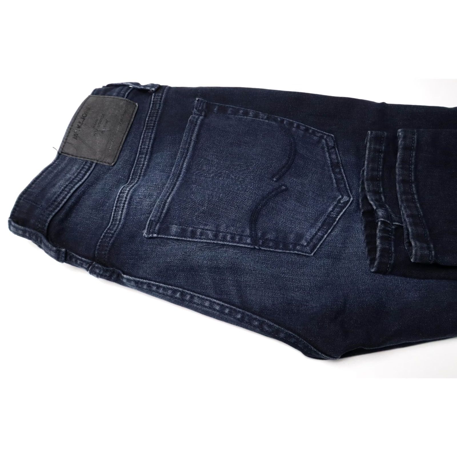 Jack & Jones JACK & JONES Skinny/Liam Jeans Men's W32/L32 Blue Whiskers Faded Zip Fly Stretch Jeans Size US 32 / EU 48 - 5 Thumbnail
