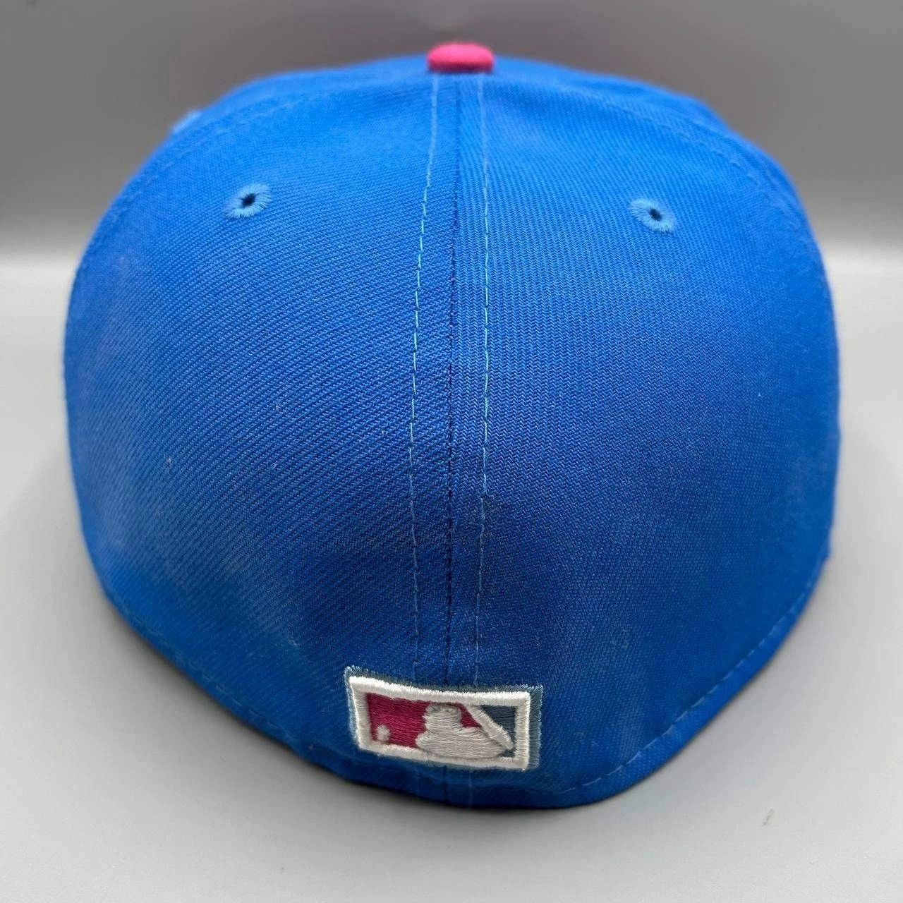 New Era Brooklyn Dodgers Hat Men 7 5/8 Blue Pink MLB Fitted Cap Size ONE SIZE - 9 Thumbnail