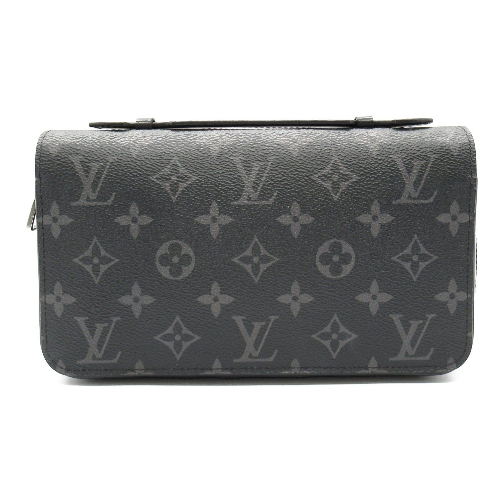 Louis Vuitton Louis Vuitton Zippy Xl Round Long Wallet Zipper Coated Canvas Monogram Eclipse Black Size ONE SIZE - 1 Thumbnail