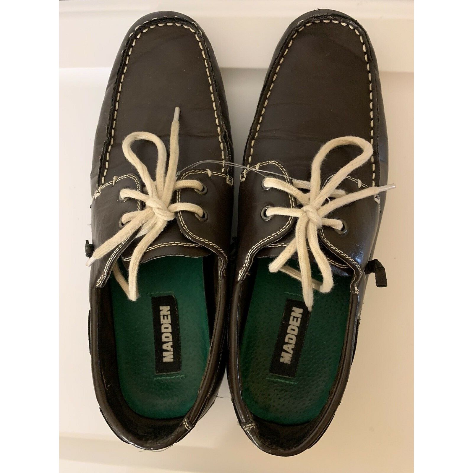 Madden NYC Madden "Gamer" Brown Leather Lined Boat Shoes Men’s Sz 10 Size US 10 / EU 43 - 7 Thumbnail
