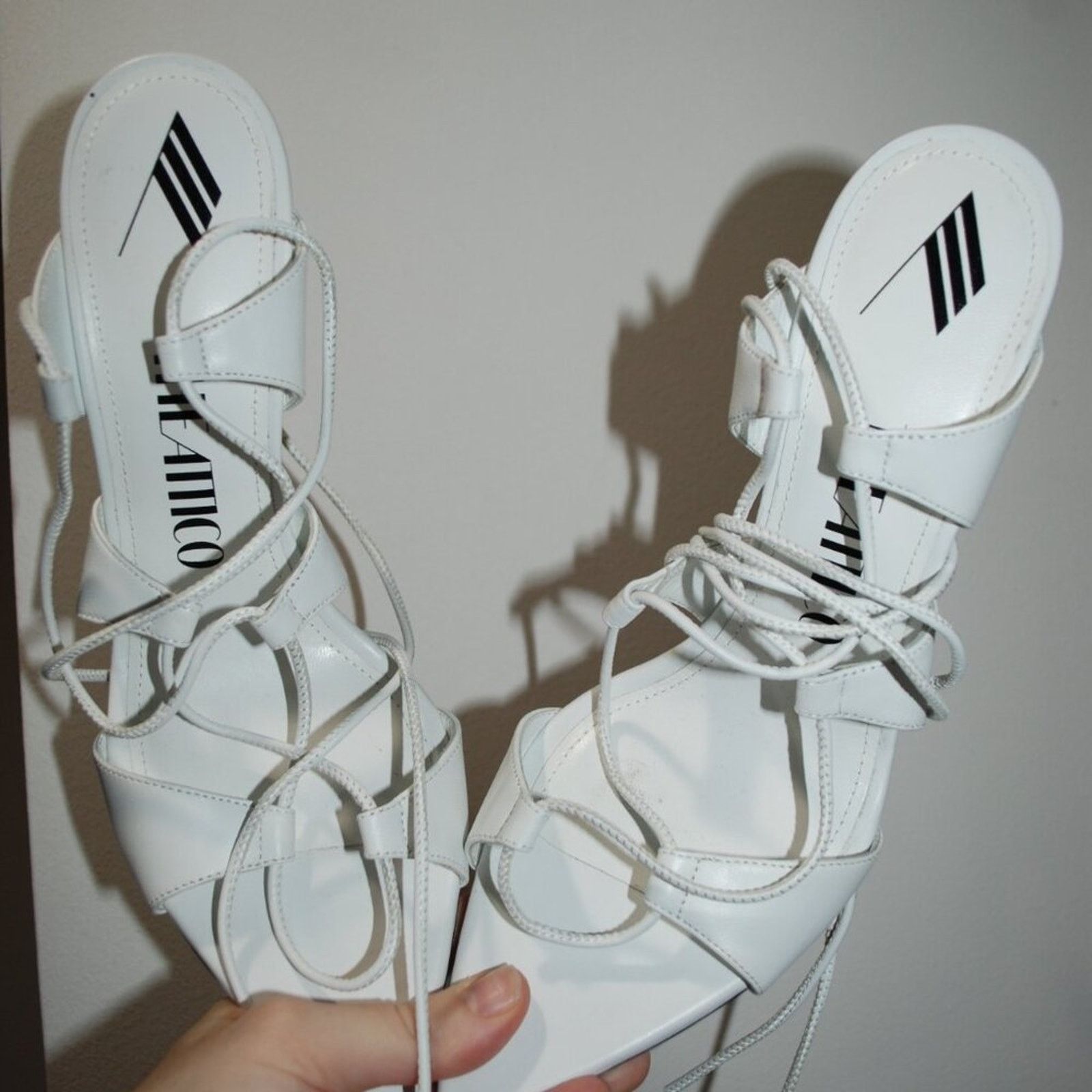 The Attico The Attico Renee lace-up 120mm sandals US9.5 / IT39.5 Size US 9.5 / IT 39.5 - 5 Thumbnail