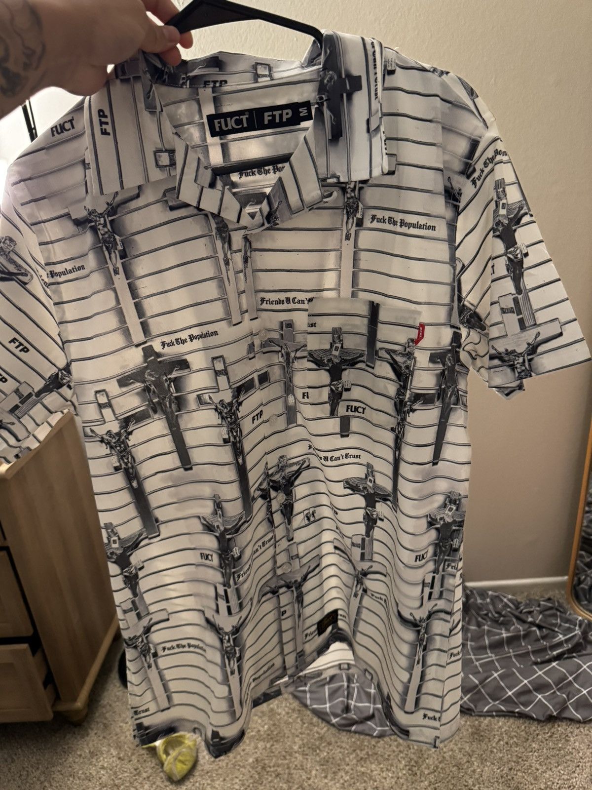 FUCT × Fuck The Population FTP X FUCT Cross Button Up Shirt Size US M / EU 48-50 / 2 - 1 Thumbnail