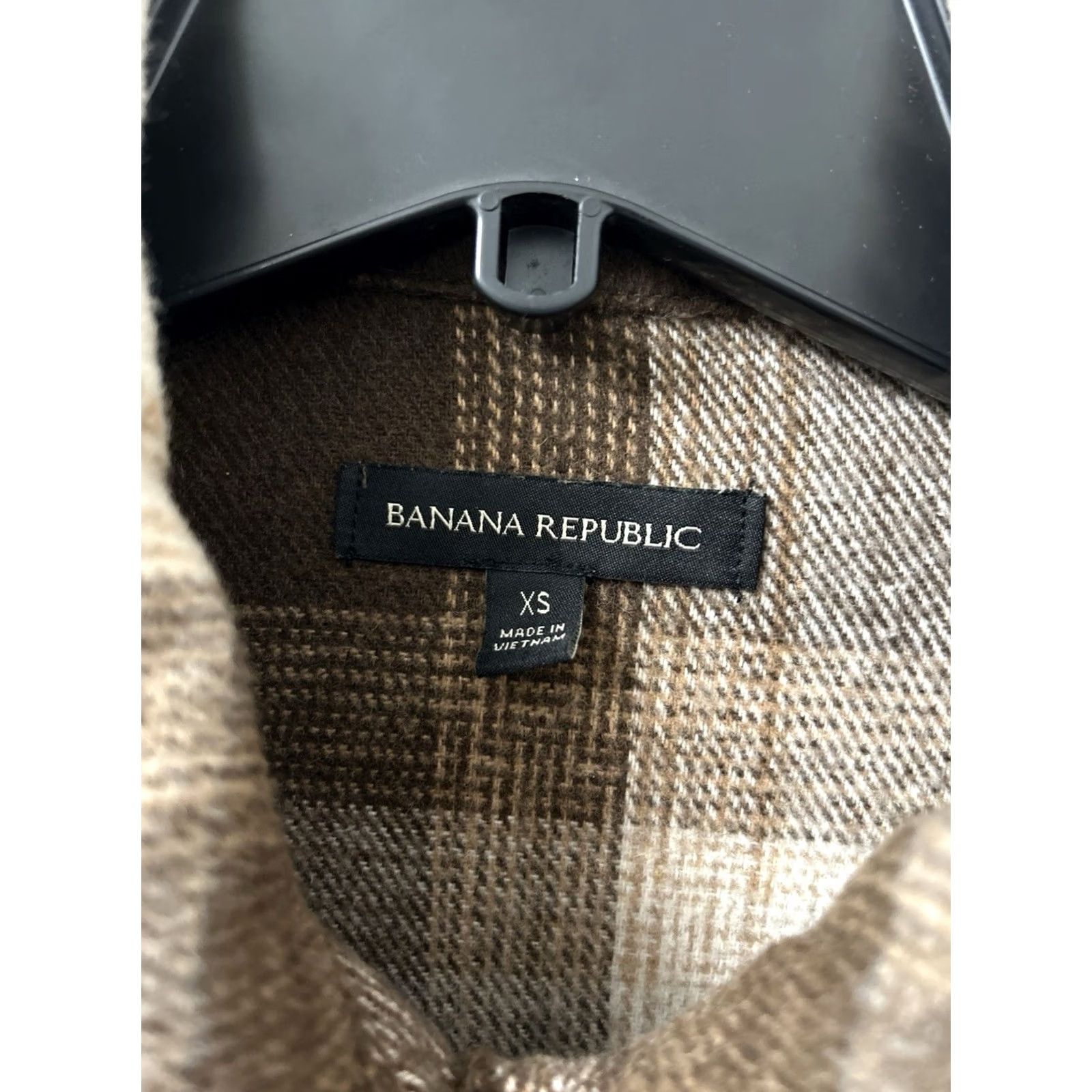 Banana Republic Banana Republic Shirt Jacket Womens XS Brown Plaid Wool Blend Shacket Oversized Shacket Casual Womens XS Brown Plaid Wool Blend Shirt Jacket Size XS / US 0-2 / IT 36-38 - 5 Thumbnail