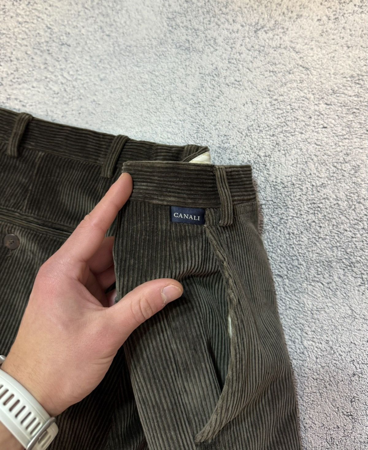 Canali Canali Men Corduroy Chino Pants Made In Italy Size 50 Luxury Size US 34 / EU 50 - 6 Thumbnail