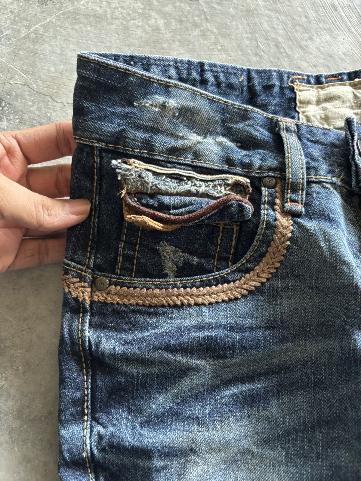 If Six Was Nine LOLITA flare up western style washed distressed japanese Size US 27 - 11 Thumbnail