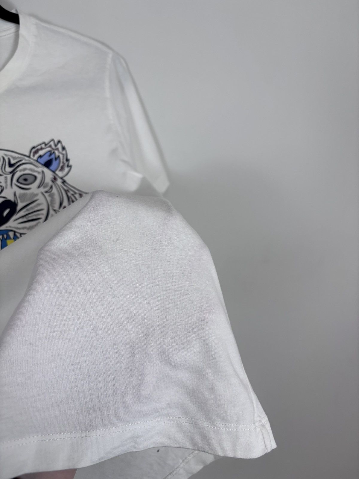 Kenzo Kenzo Paris Tiger Print Big Logo Men’s White T-Shirt Tee Size US S / EU 44-46 / 1 - 12 Thumbnail