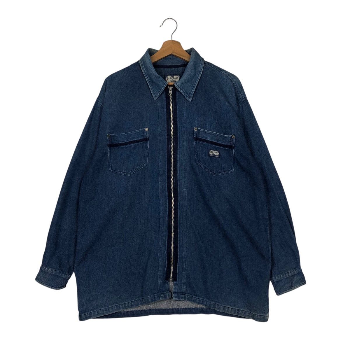 Japanese Brand Rare Witford Classic Oversized Denim Zip Shirt Jacket LL Size US L / EU 52-54 / 3 - 2 Thumbnail