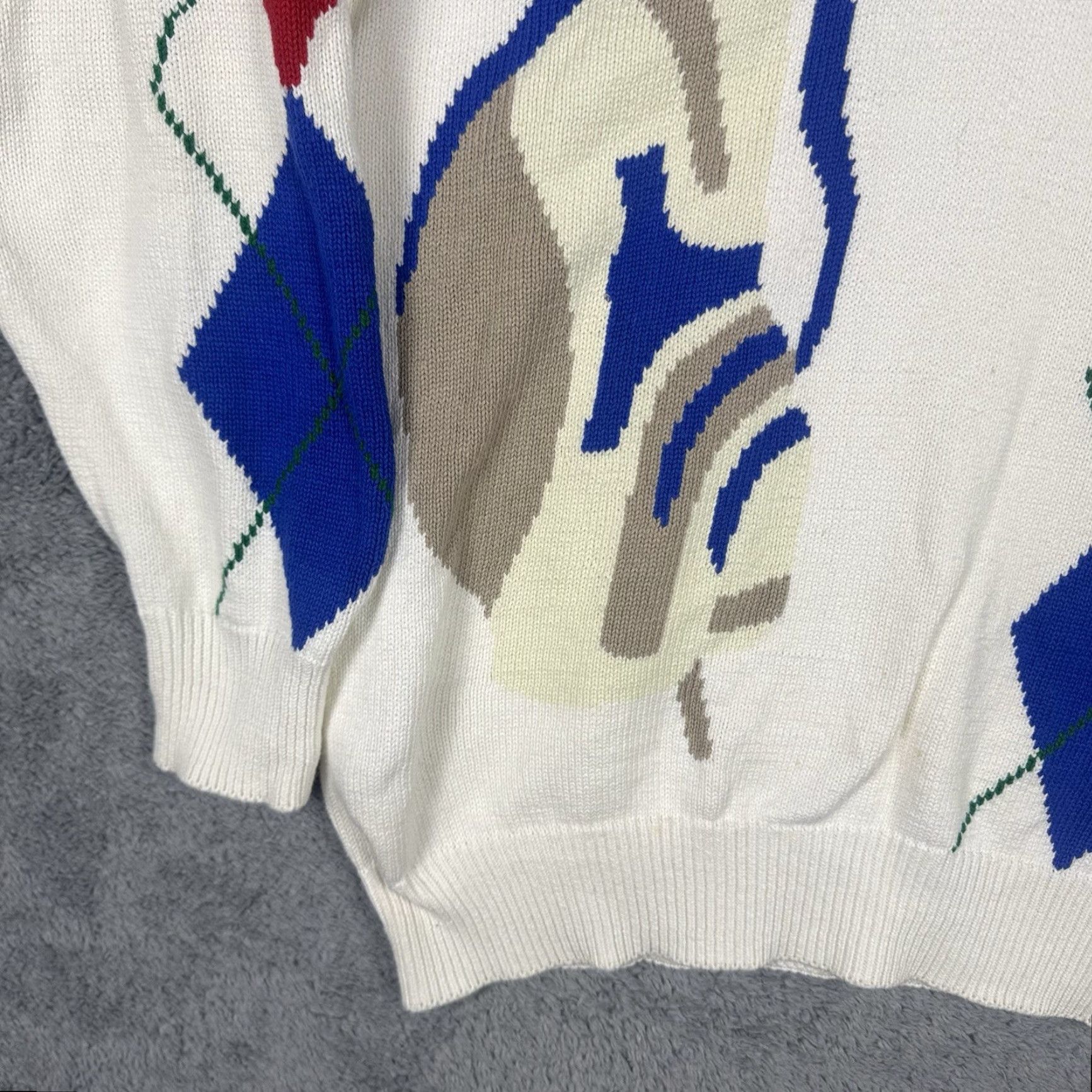 Pringle Of Scotland VINTAGE Pringle Of Scotland Sweater Mens M Argyle Golf VNeck Knit Grandpacore 90s Mens Size US M / EU 48-50 / 2 - 6 Thumbnail