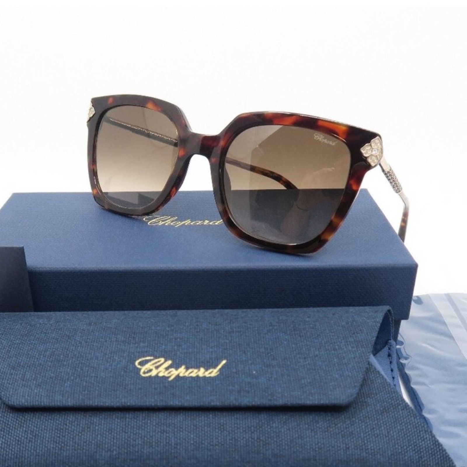 Chopard New! Chopard SCH336S 0714 Havana Women Sunglasses Size ONE SIZE - 8 Thumbnail