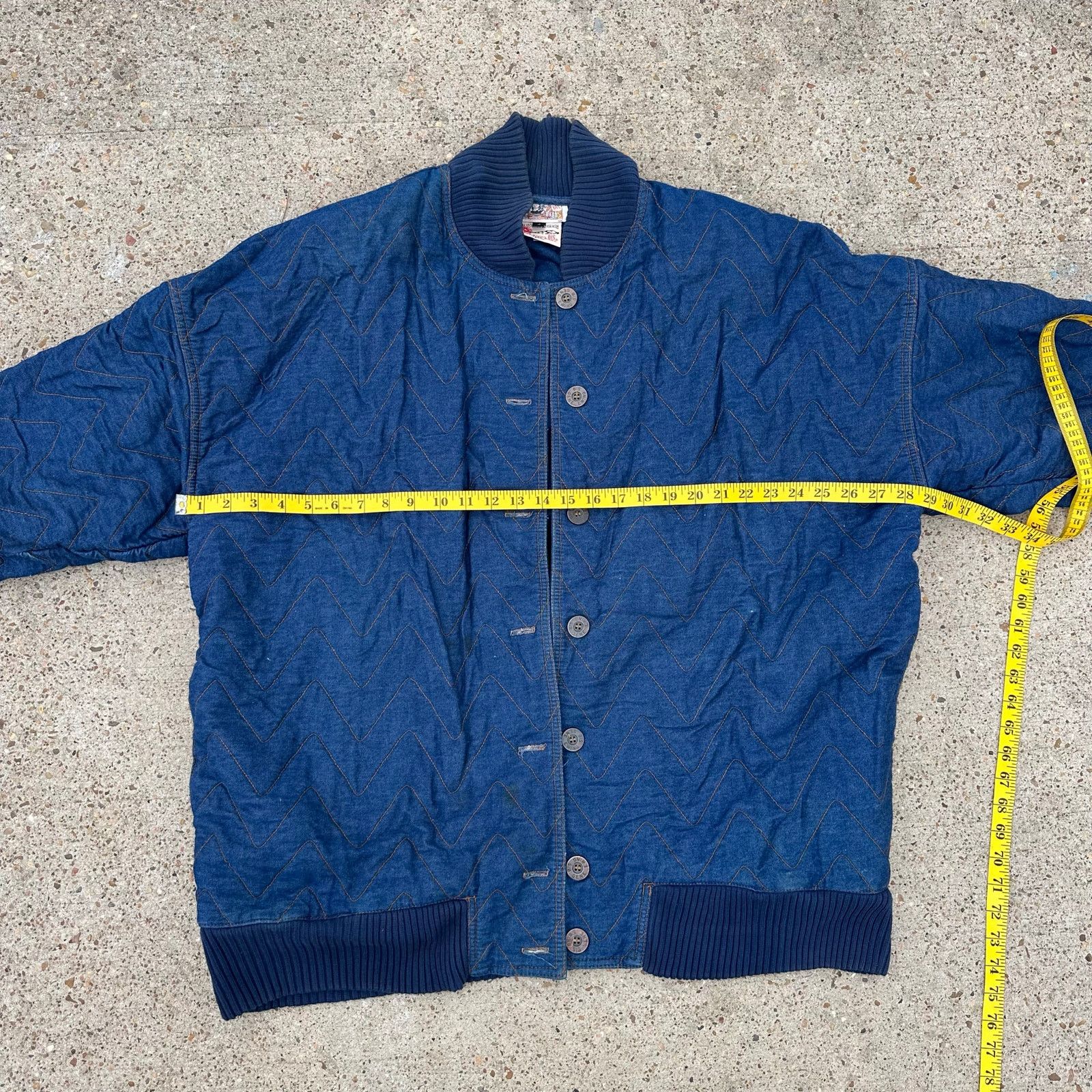 Other VINTAGE LADIES DENIM LONG JACKET Size L / US 10 / IT 46 - 3 Thumbnail