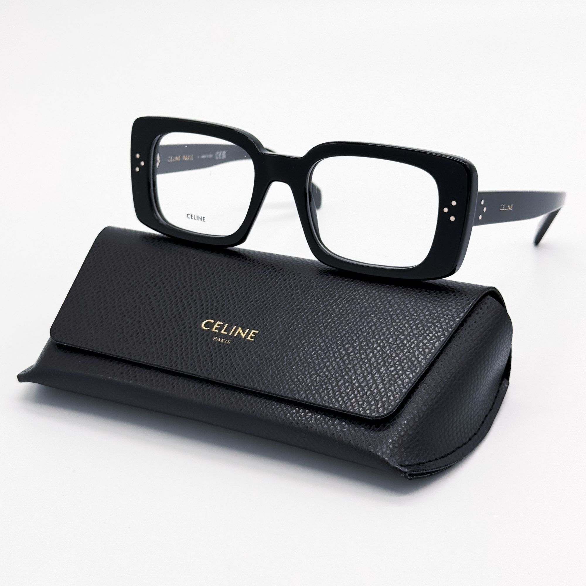 Celine Celine CL50145I 005 Eyeglasses Crystal Black and Grey 