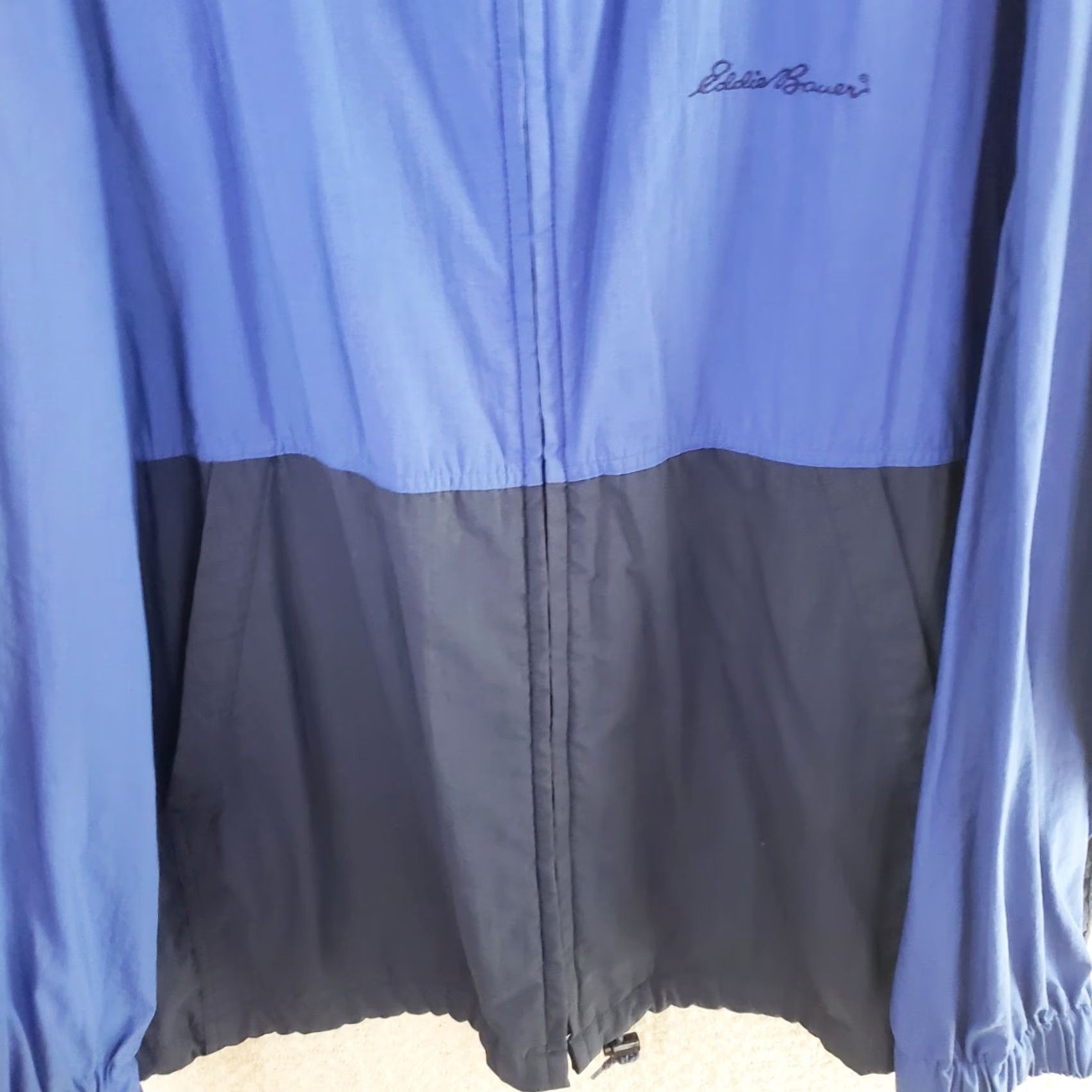 Eddie Bauer VINTAGE Eddie Bauer WeatherEdge Rain Coat Blue Black Mens XL Waterproof Hooded Jacket Size US XL / EU 56 / 4 - 3 Thumbnail