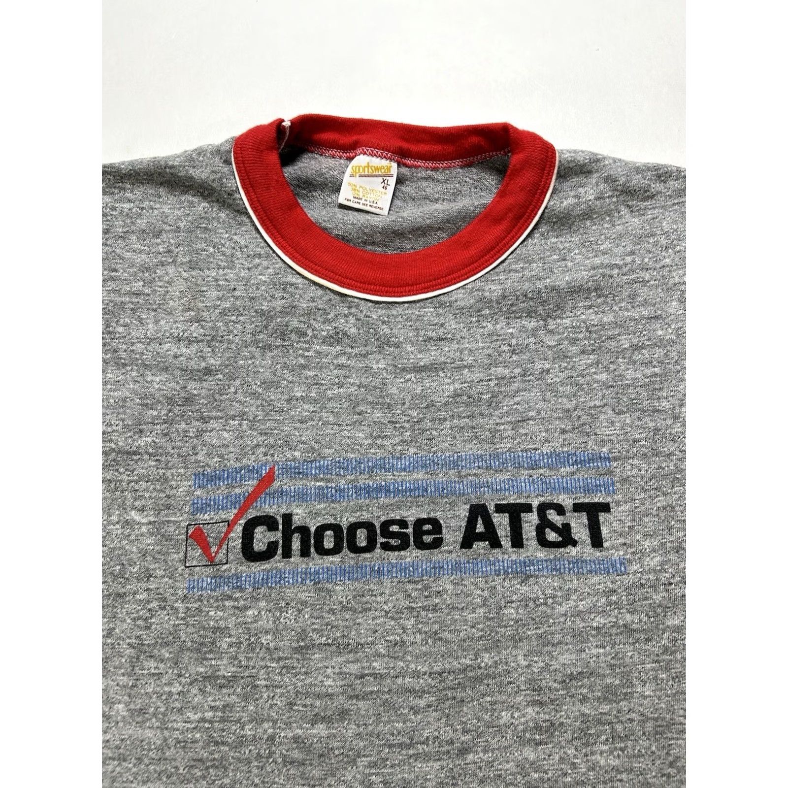 Vintage VINTAGE AT&T Phone T-Shirt 80s AT&T Promo L/M Fit Gray Adult Size ONE SIZE - 2 Thumbnail