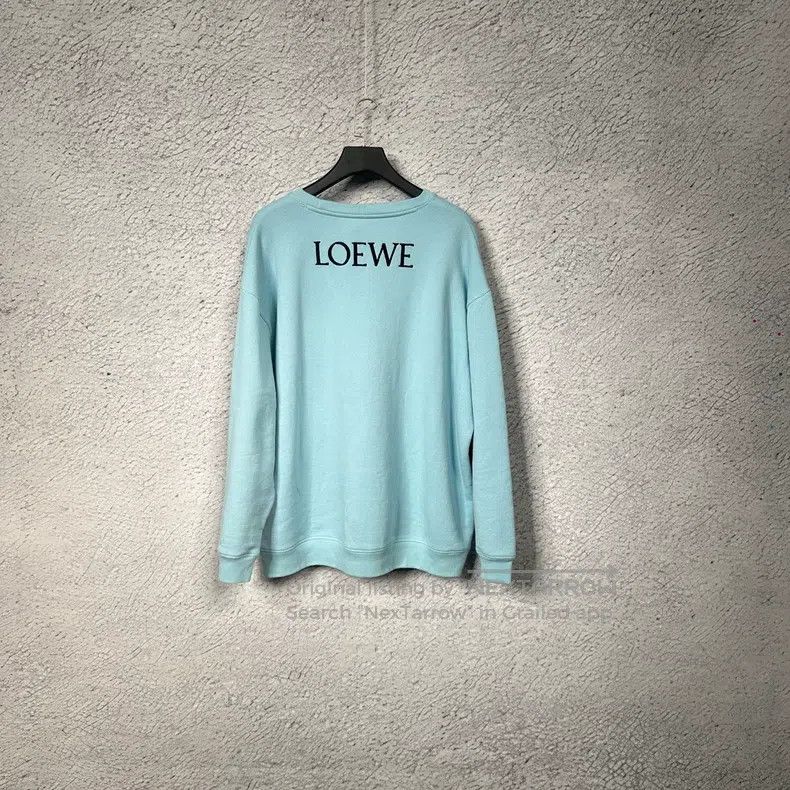 Loewe LOEWE Embroidered Logo Crewneck Sweatshirt - Men's, Haze B Size US M / EU 48-50 / 2 - 2 Thumbnail