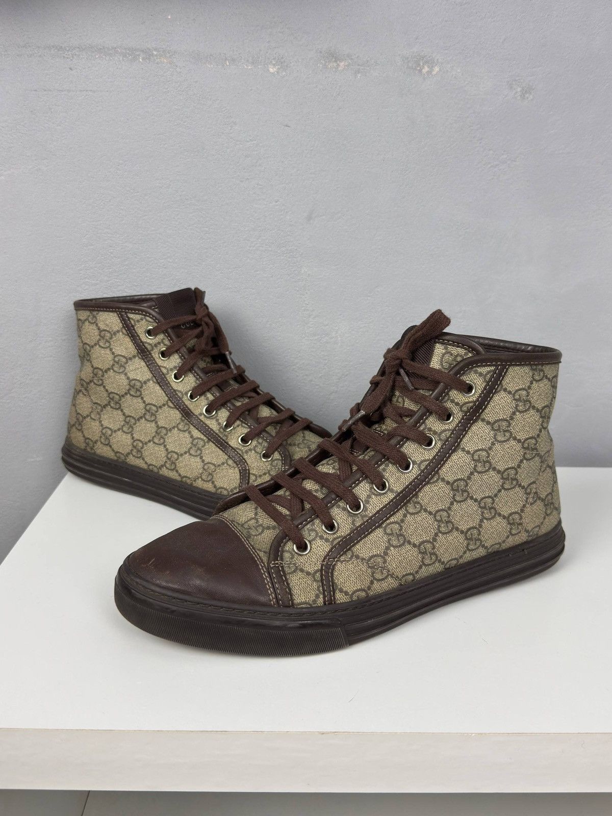 Gucci GUCCI A/W2012 “California” GG Monogram Canvas High Top Shoes Size US 9 / EU 42 - 3 Thumbnail