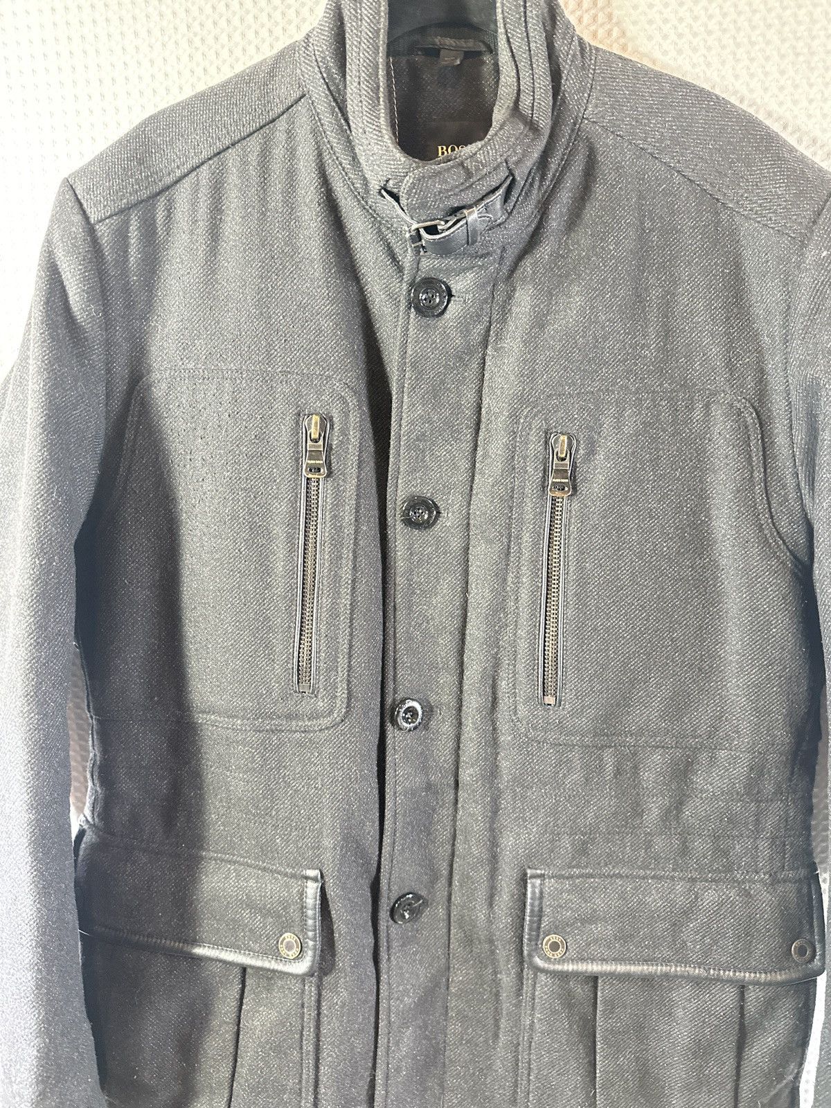 Hugo Boss BOSS Hugo Tabox Black Label Winter Jacket Anthracite Wool Size US L / EU 52-54 / 3 - 8 Thumbnail