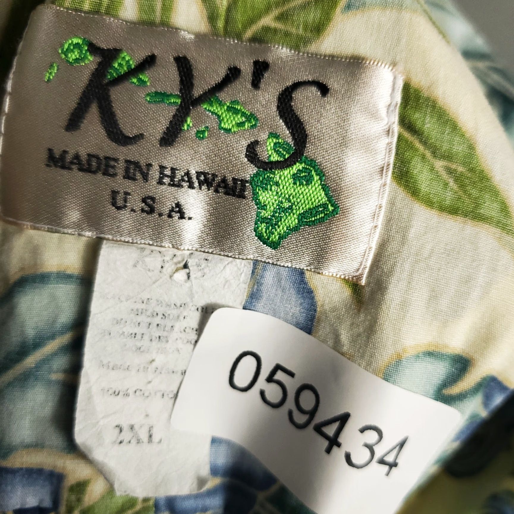 Vintage VINTAGE Ky's Men’s Button-Up Shirt 2XL Short Sleeve Hawaiian Floral Cotton Blue Size US XXL / EU 58 / 5 - 7 Thumbnail