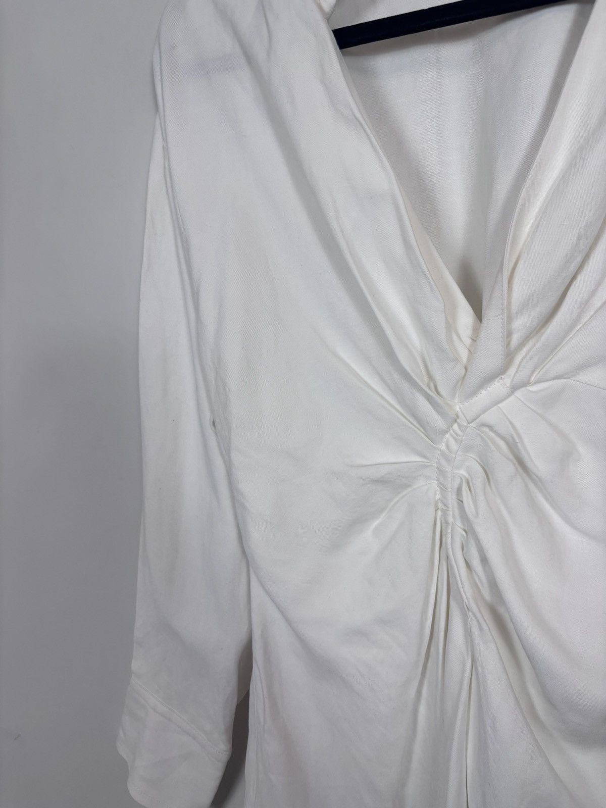 Sandro Sandro Paris NWT Ecru White Wrap Viscose Linen Mini Dress Size S / US 4 / IT 40 - 4 Thumbnail