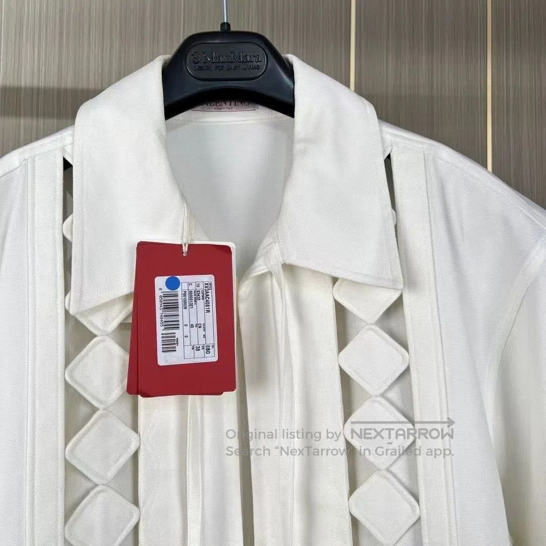 Valentino Valentino Cutout Bow Tie Short Sleeve Shirt. Size US S / EU 44-46 / 1 - 2 Thumbnail
