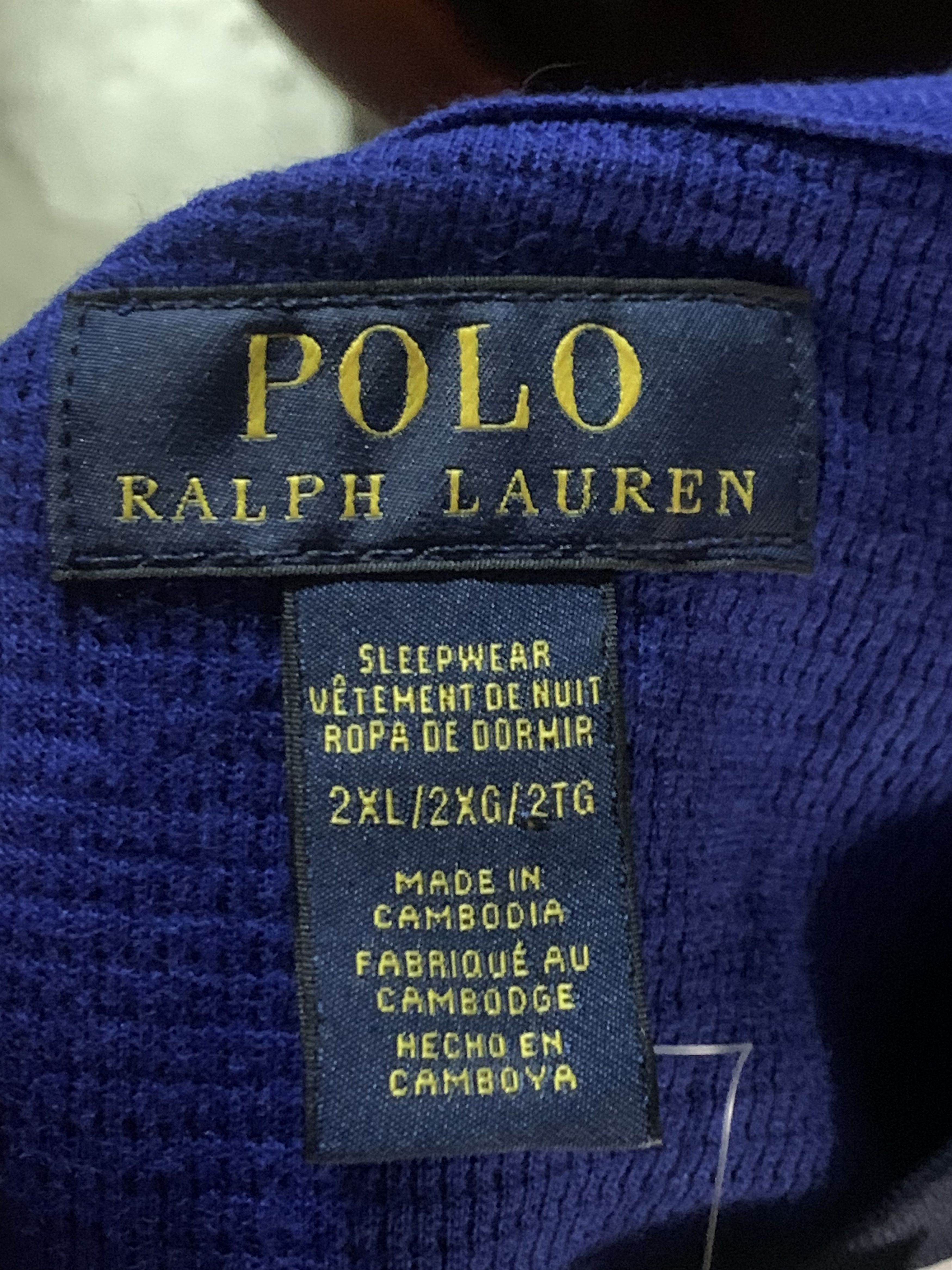 Polo Ralph Lauren *RARE* New Polo Ralph Lauren Crest Embroidered Waffle Shirt Size US XXL / EU 58 / 5 - 6 Thumbnail