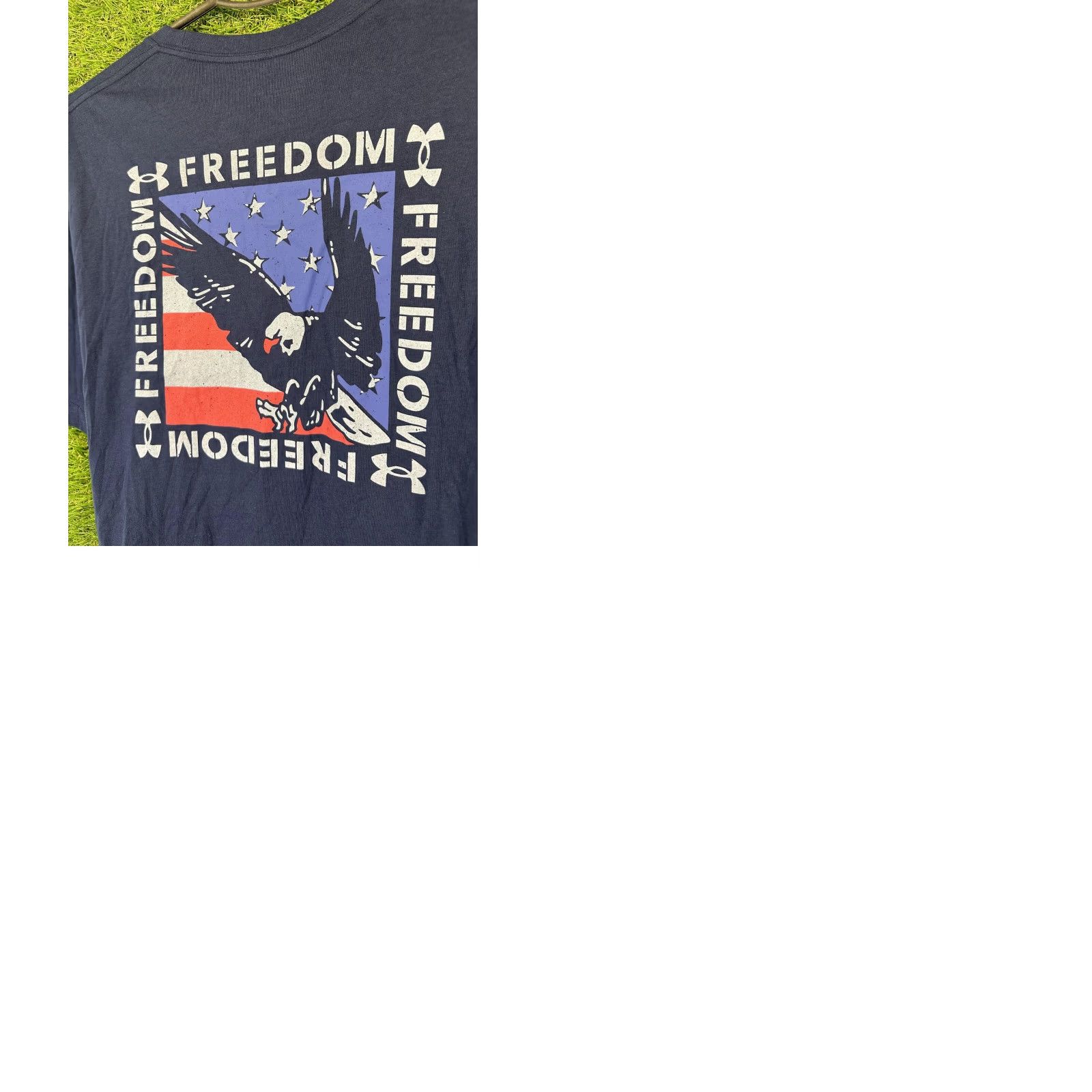 Under Armour Under Armour Freedom Men T-Shirt Jersey Large L Navy blue Print Solid Short Sleeve"} Size US L / EU 52-54 / 3 - 9 Thumbnail