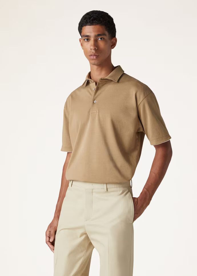 Loro Piana o1w1db10824 Cotton Polo Shirt in Brown Size US XL / EU 56 / 4 - 3 Thumbnail