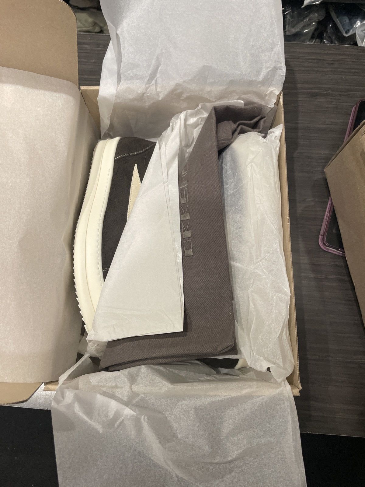 Rick Owens Drkshdw Rick Owens DRKSHDW Dark Grey Milk Suede Wool 9 Size US 9 / EU 42 - 9 Thumbnail